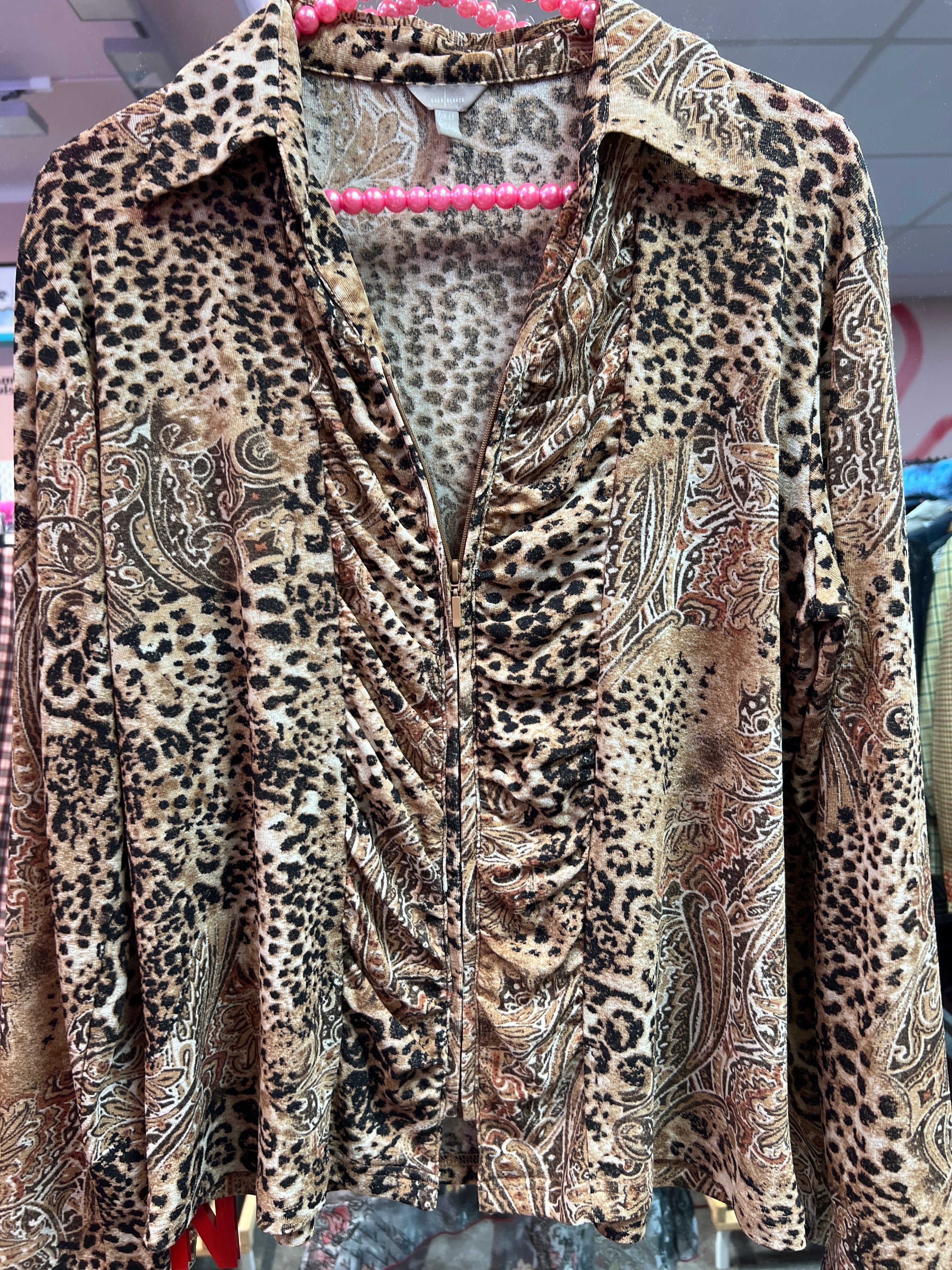 Casa Blanca animal print top