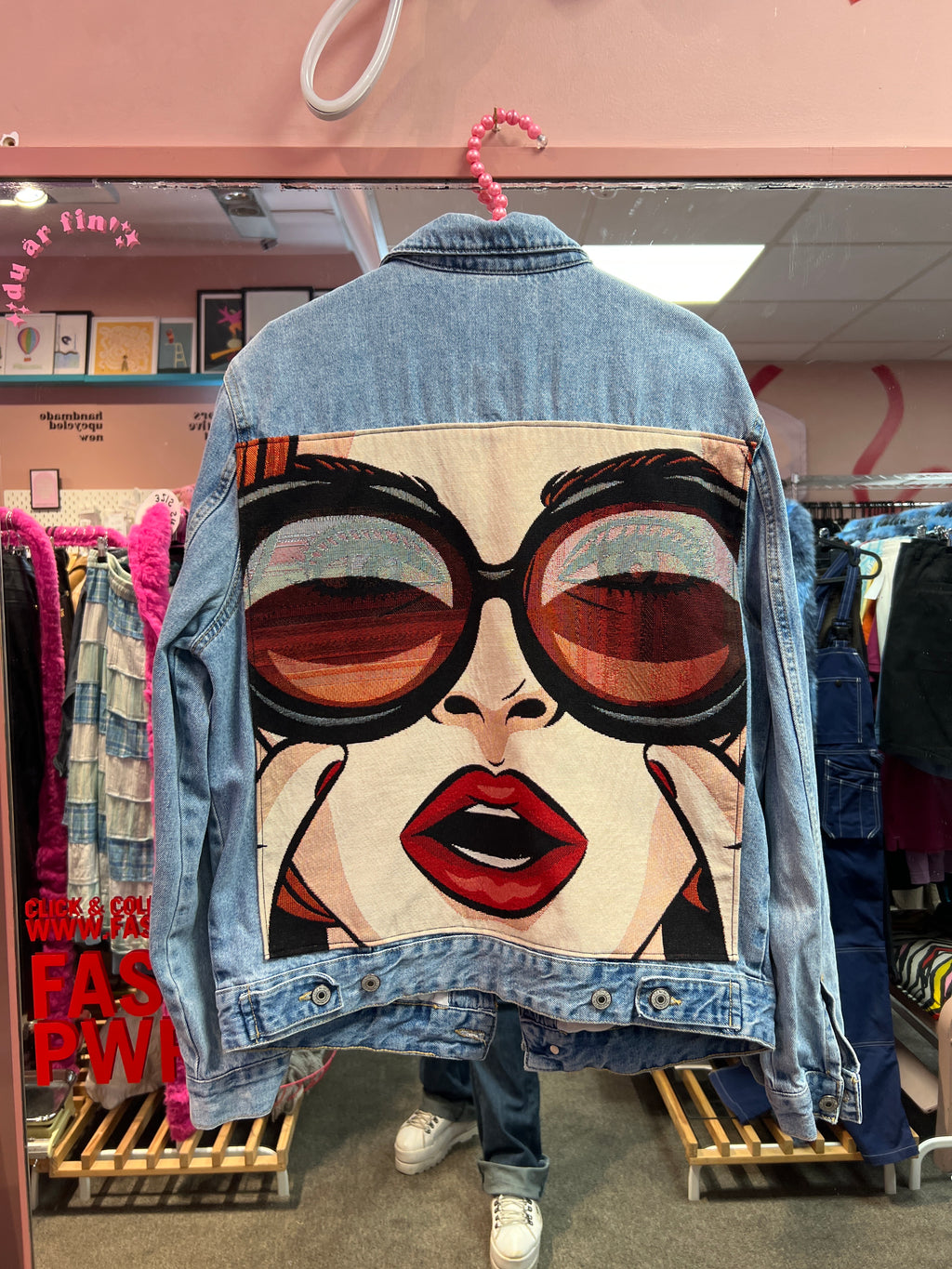 Jeans jacket back graphic