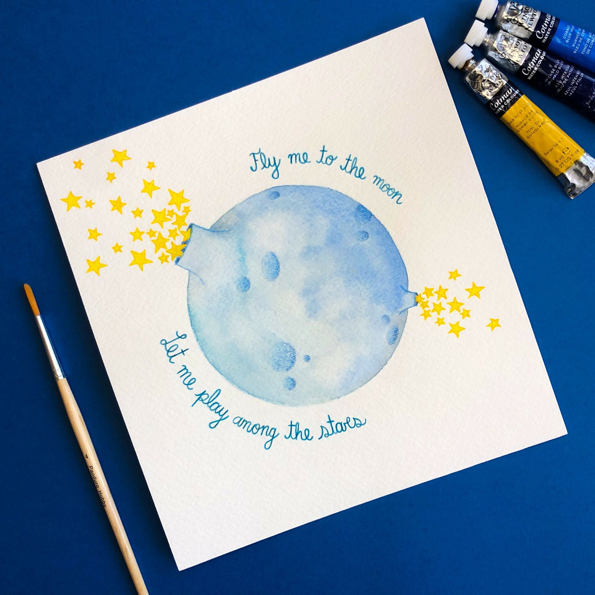 Fly me to the moon POSTCARD