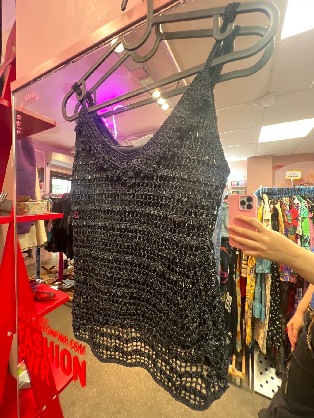 Crochet with beads top