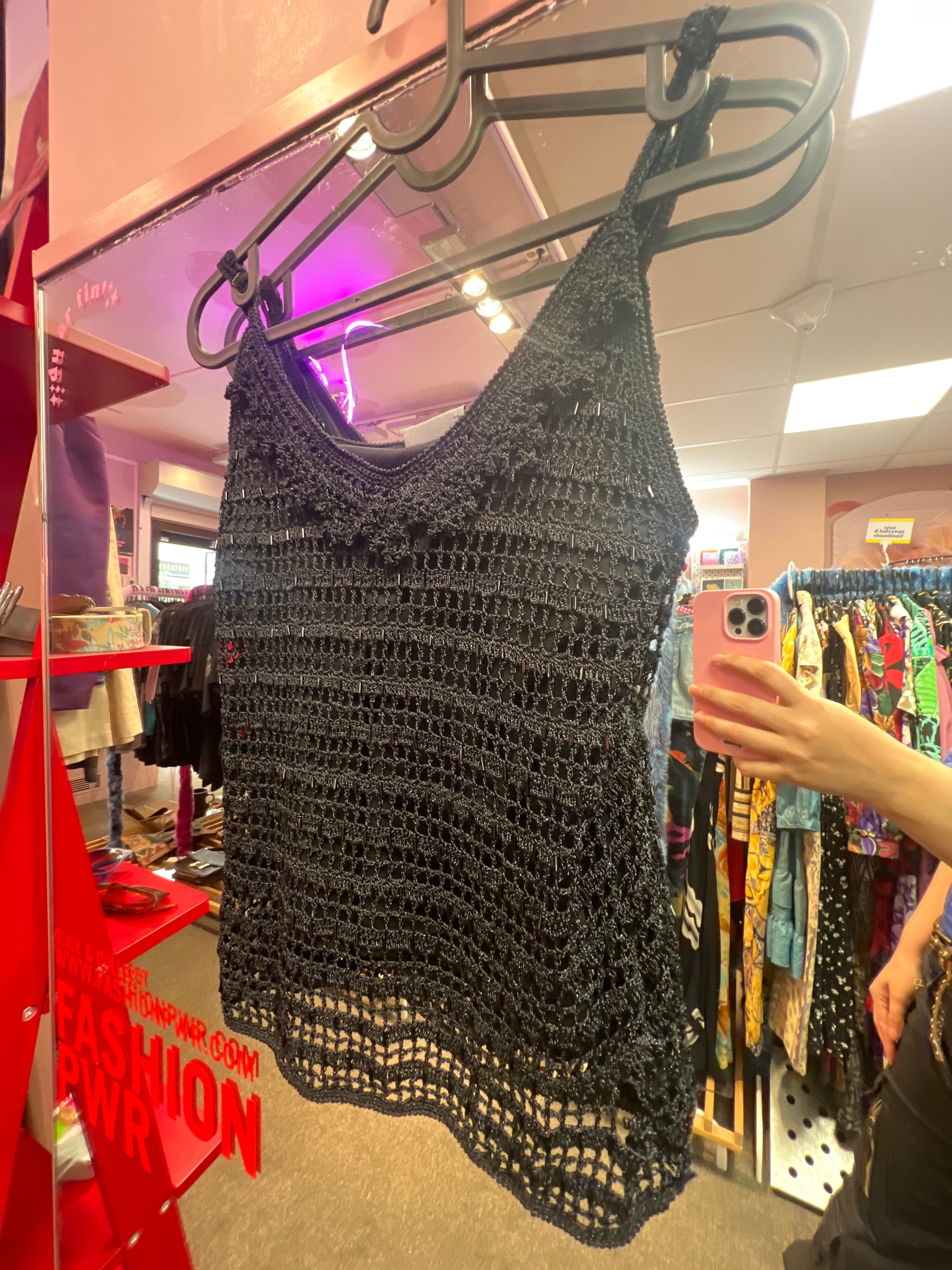Crochet with beads top