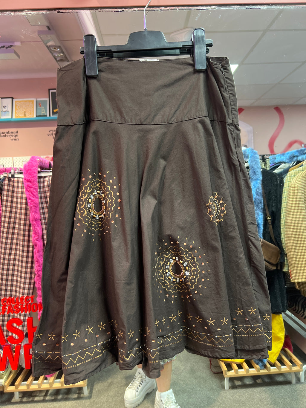 Mandalas brown skirt