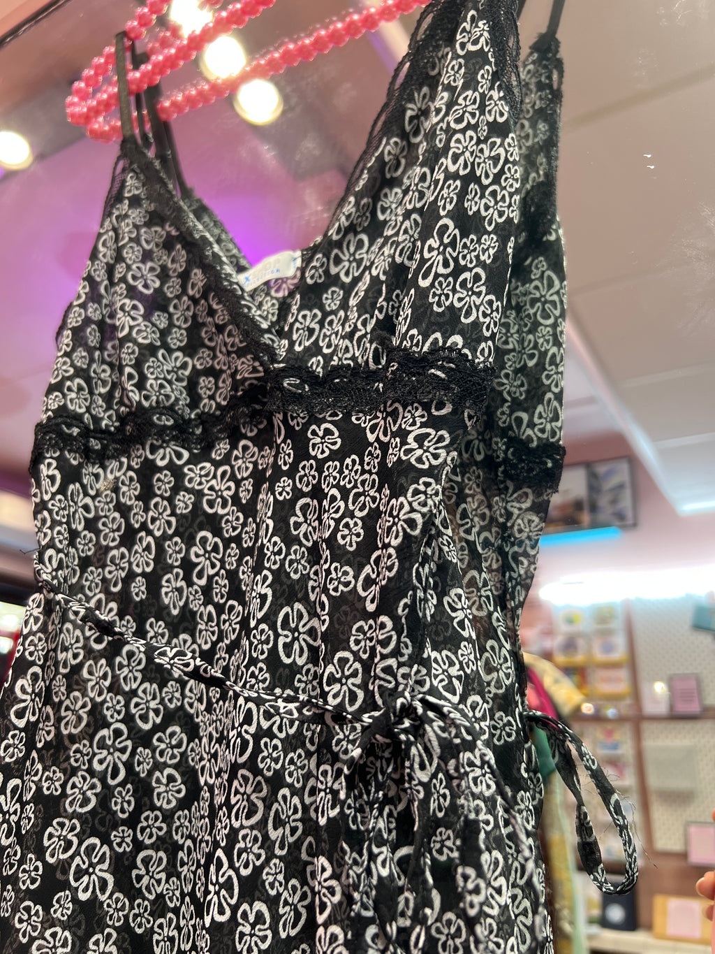 Y2K vibes see through dress flowers xshop