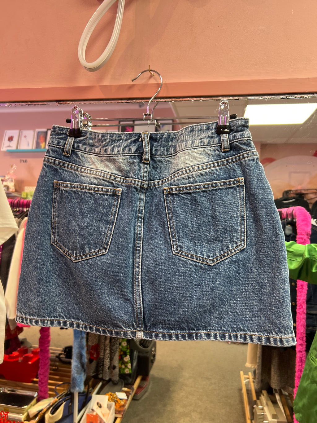 Mini skirt Jeans Wear big pockets on the front