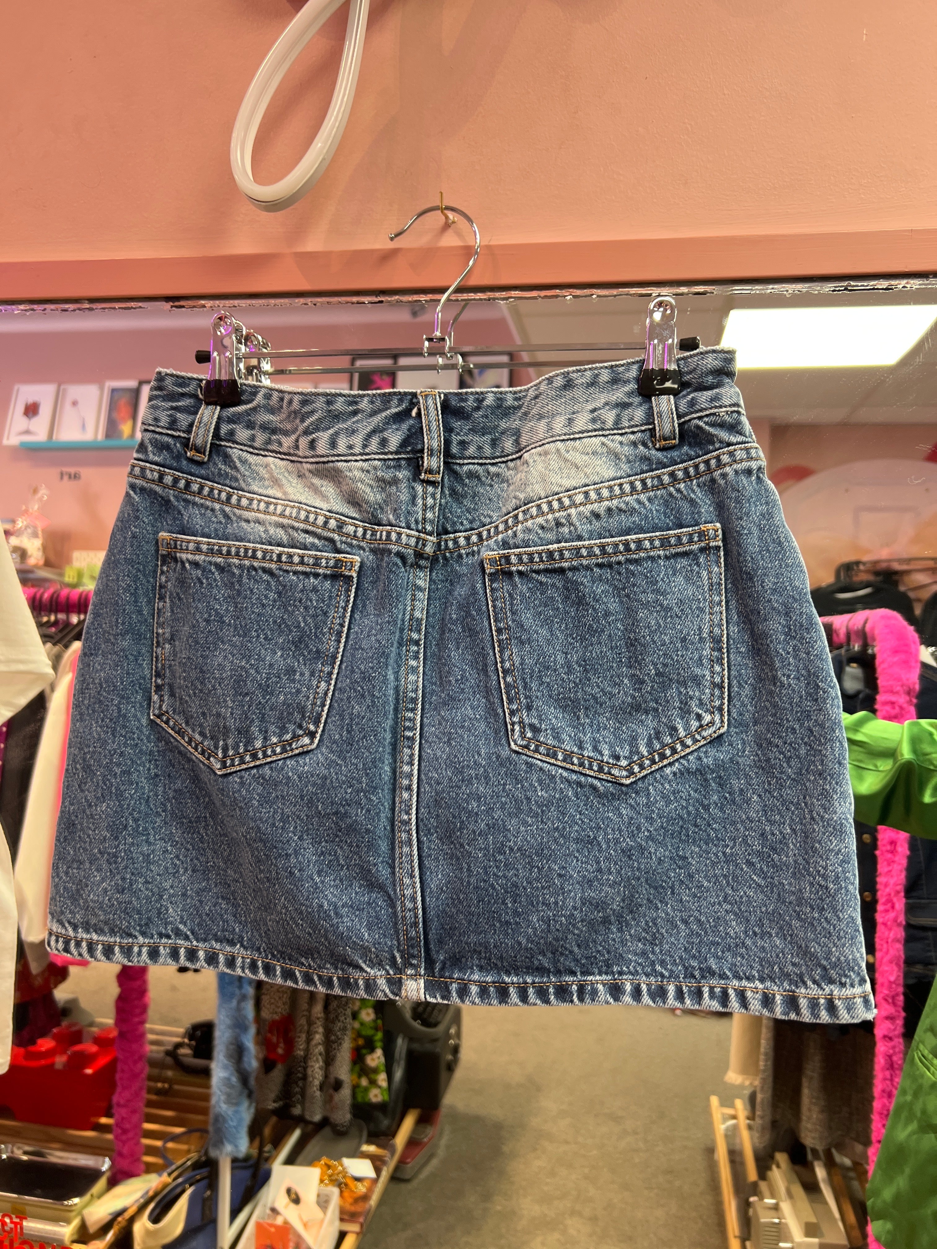 Mini skirt Jeans Wear big pockets on the front