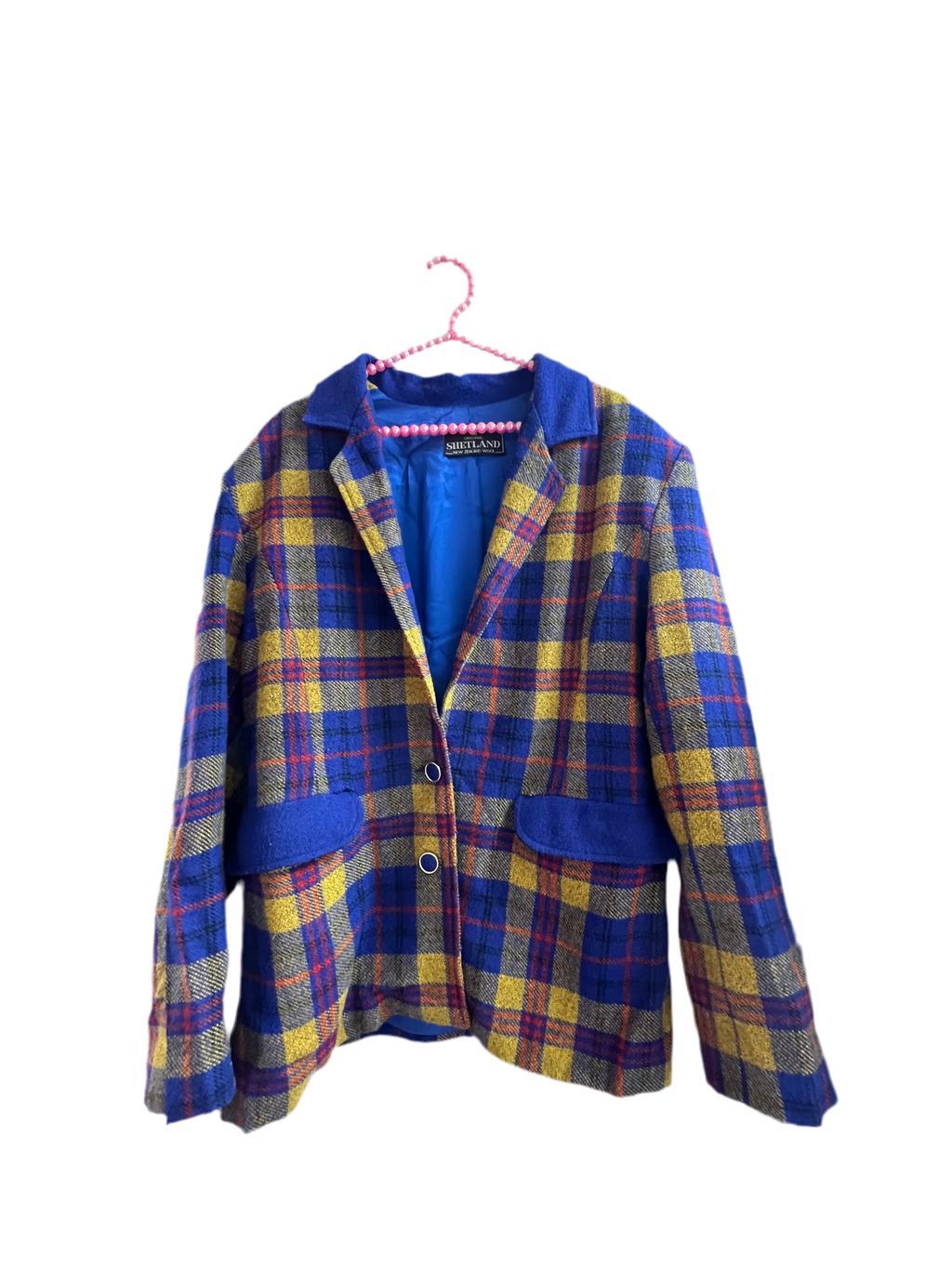 Blue "Clueless" Checkered Blazer