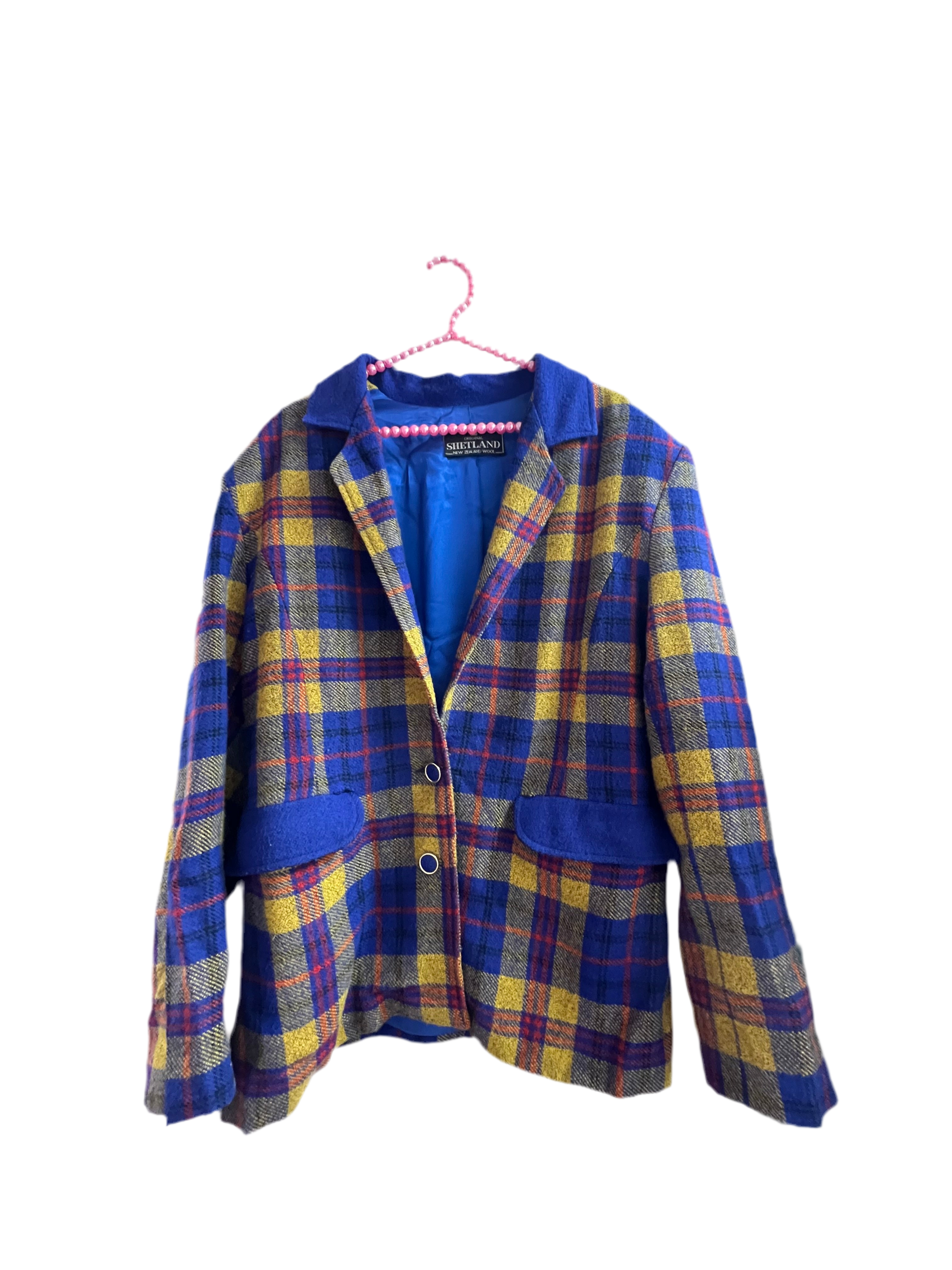 Blue "Clueless" Checkered Blazer