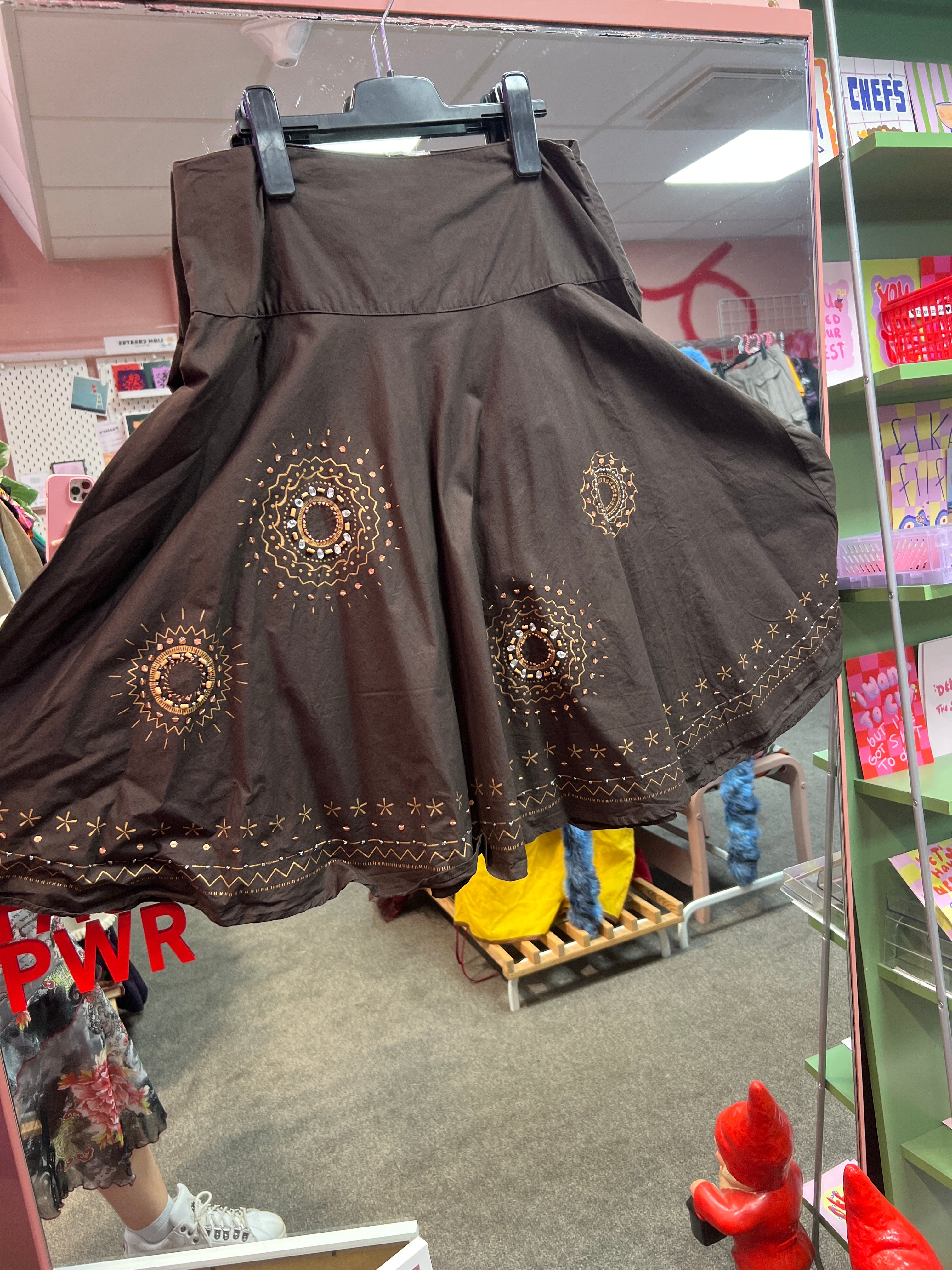Mandalas brown skirt