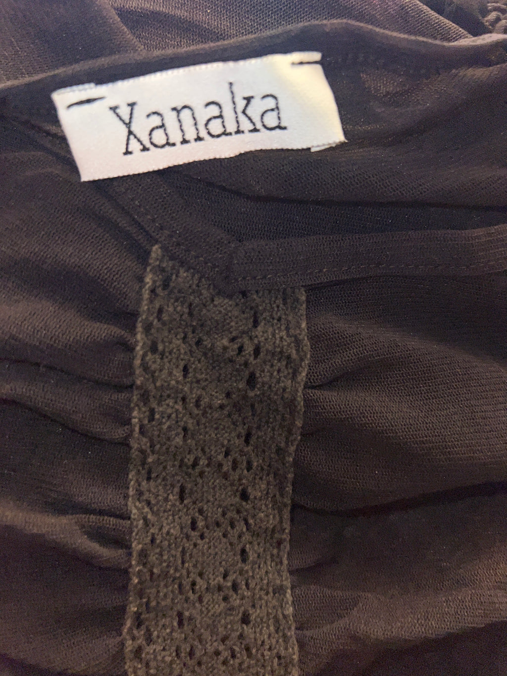 Xanaka black see through top with details