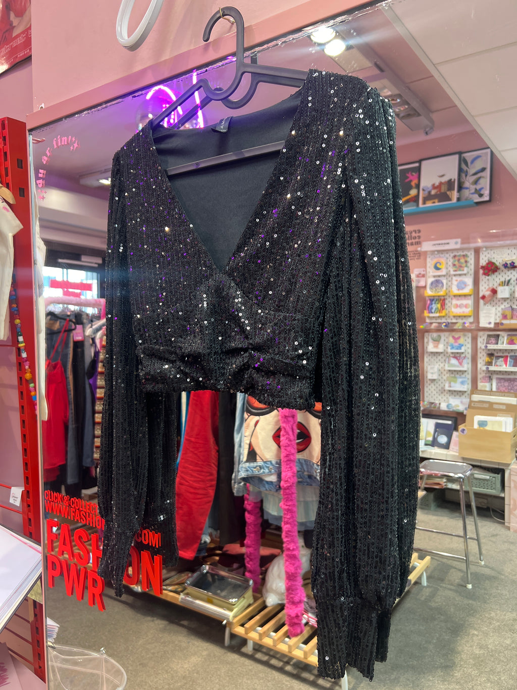 Sequin cropped top Amisu