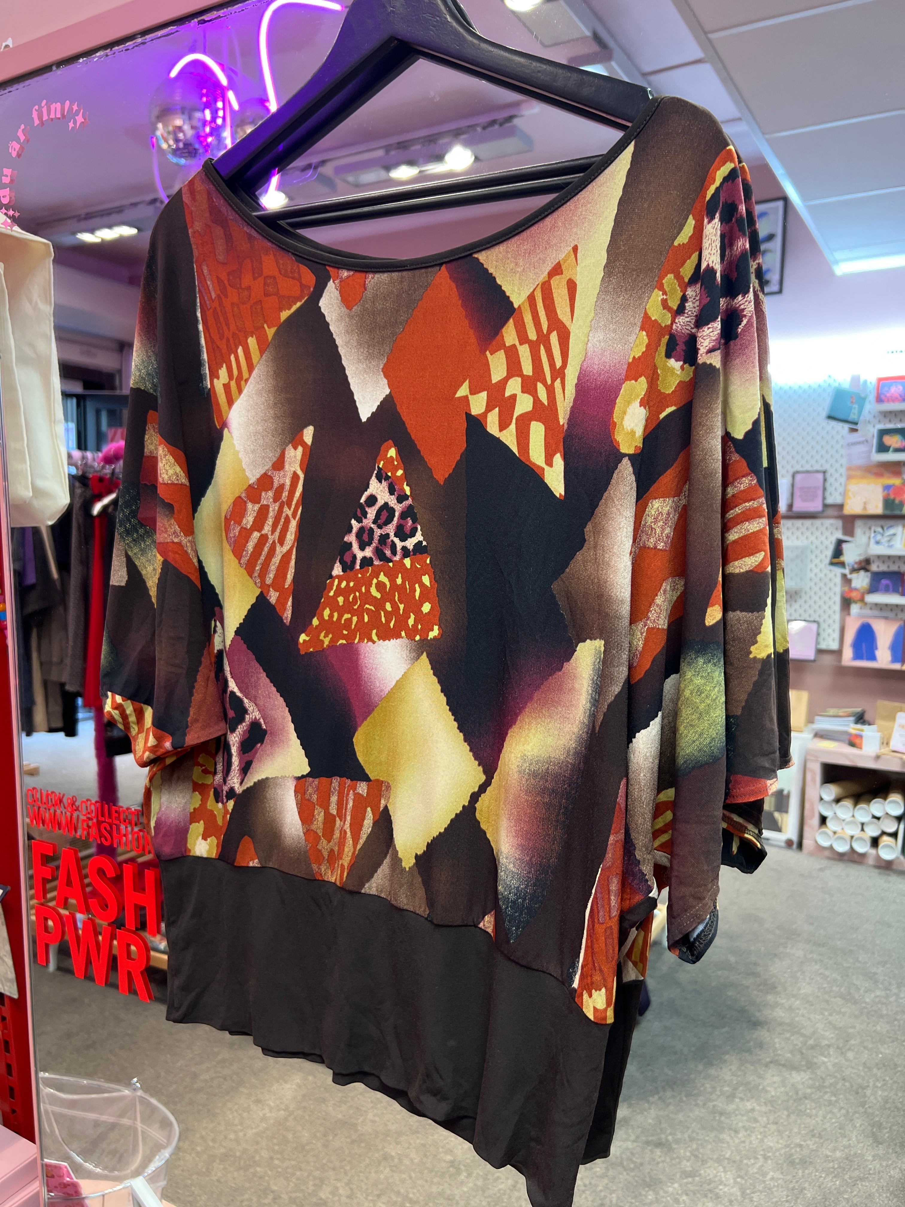 Brown patterned top Espressa USA