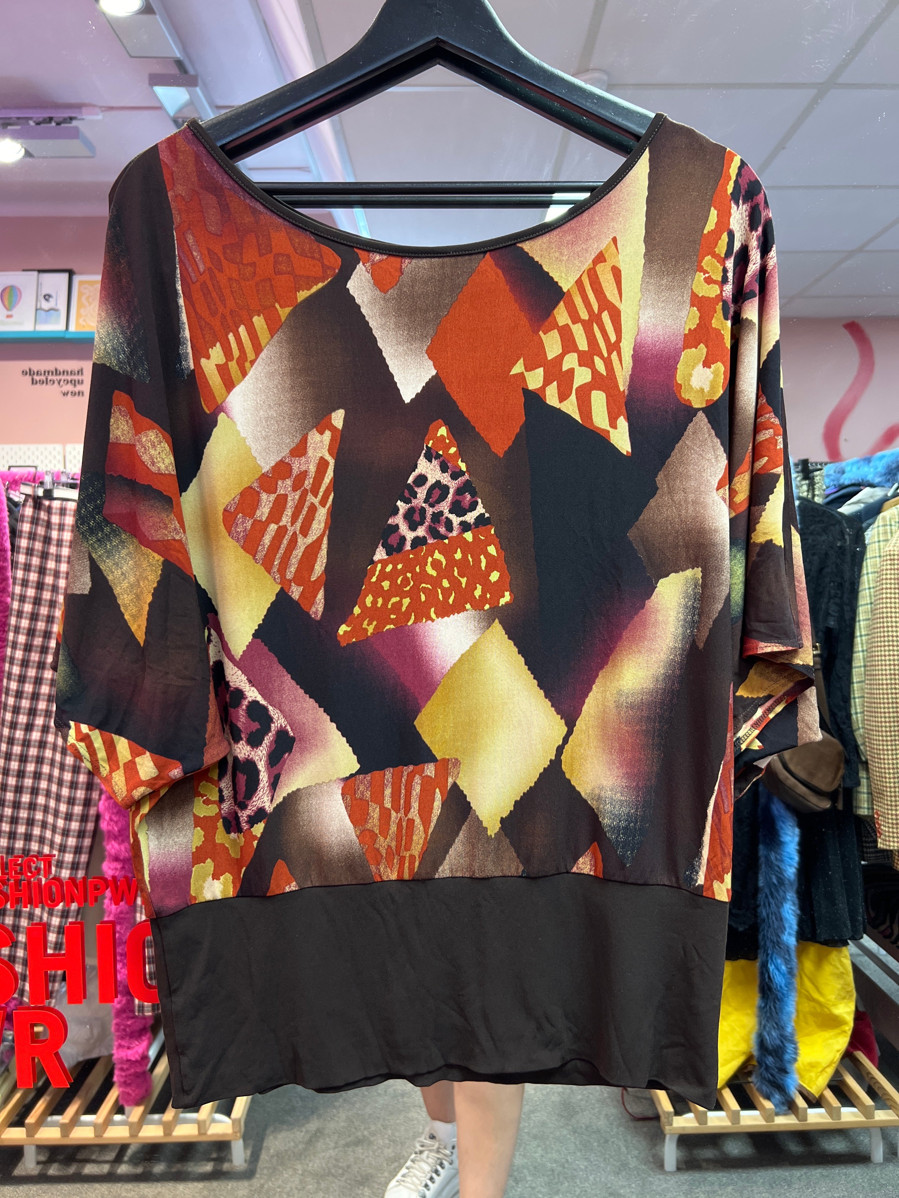 Brown patterned top Espressa USA
