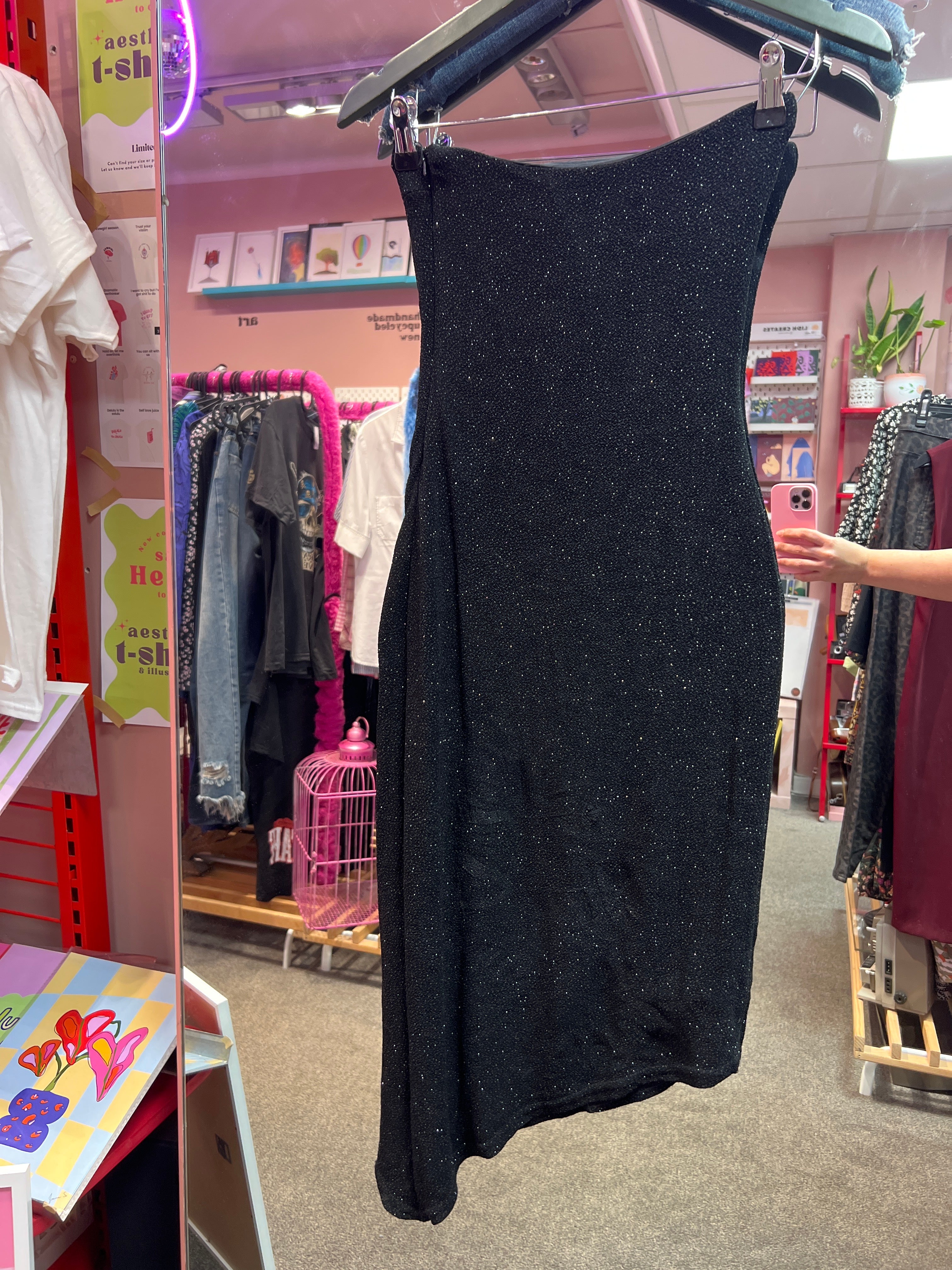 Sparkly black dress Y2K vibes Jessica McClintock