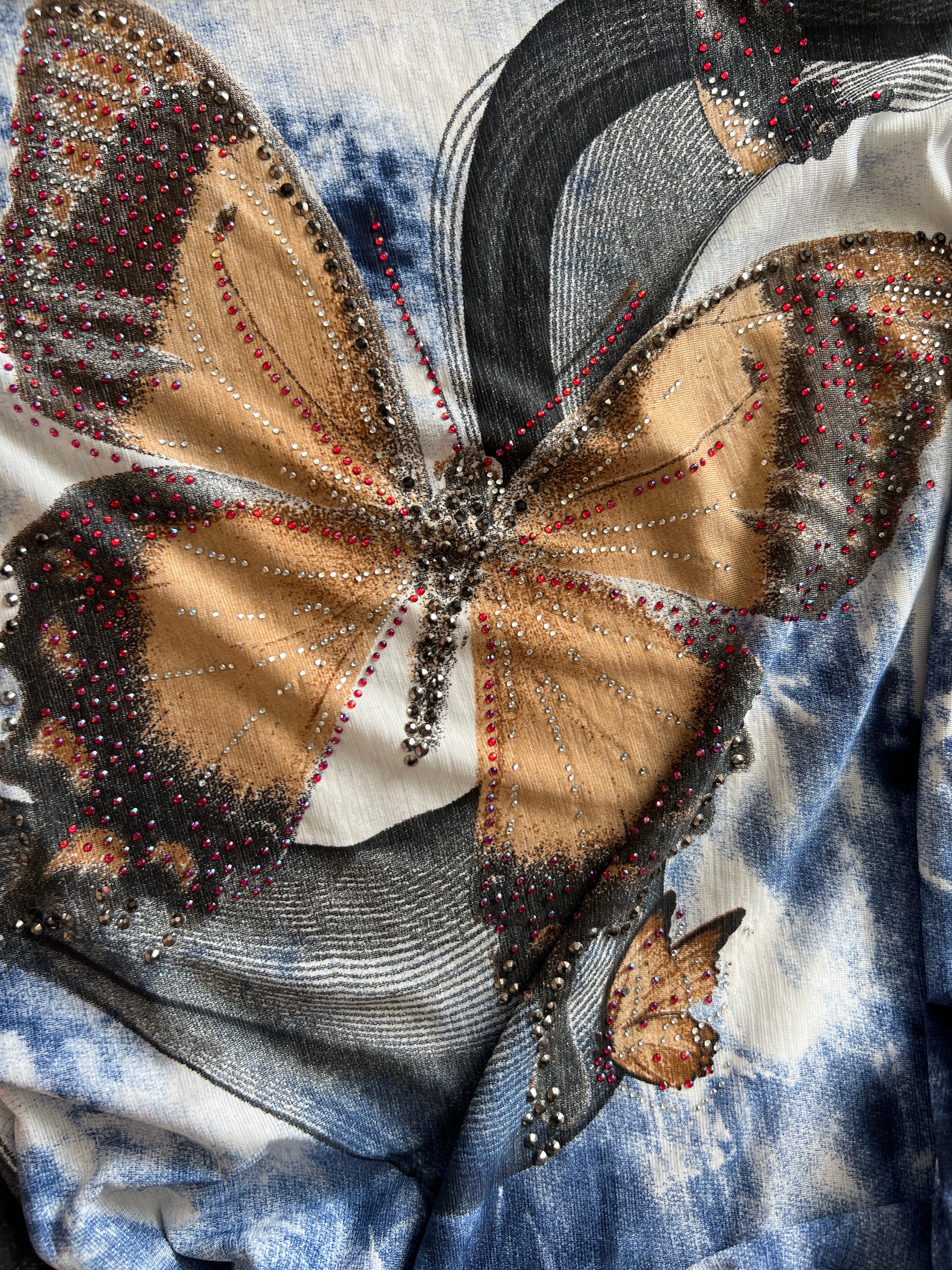 Butterfly strass tie-dye