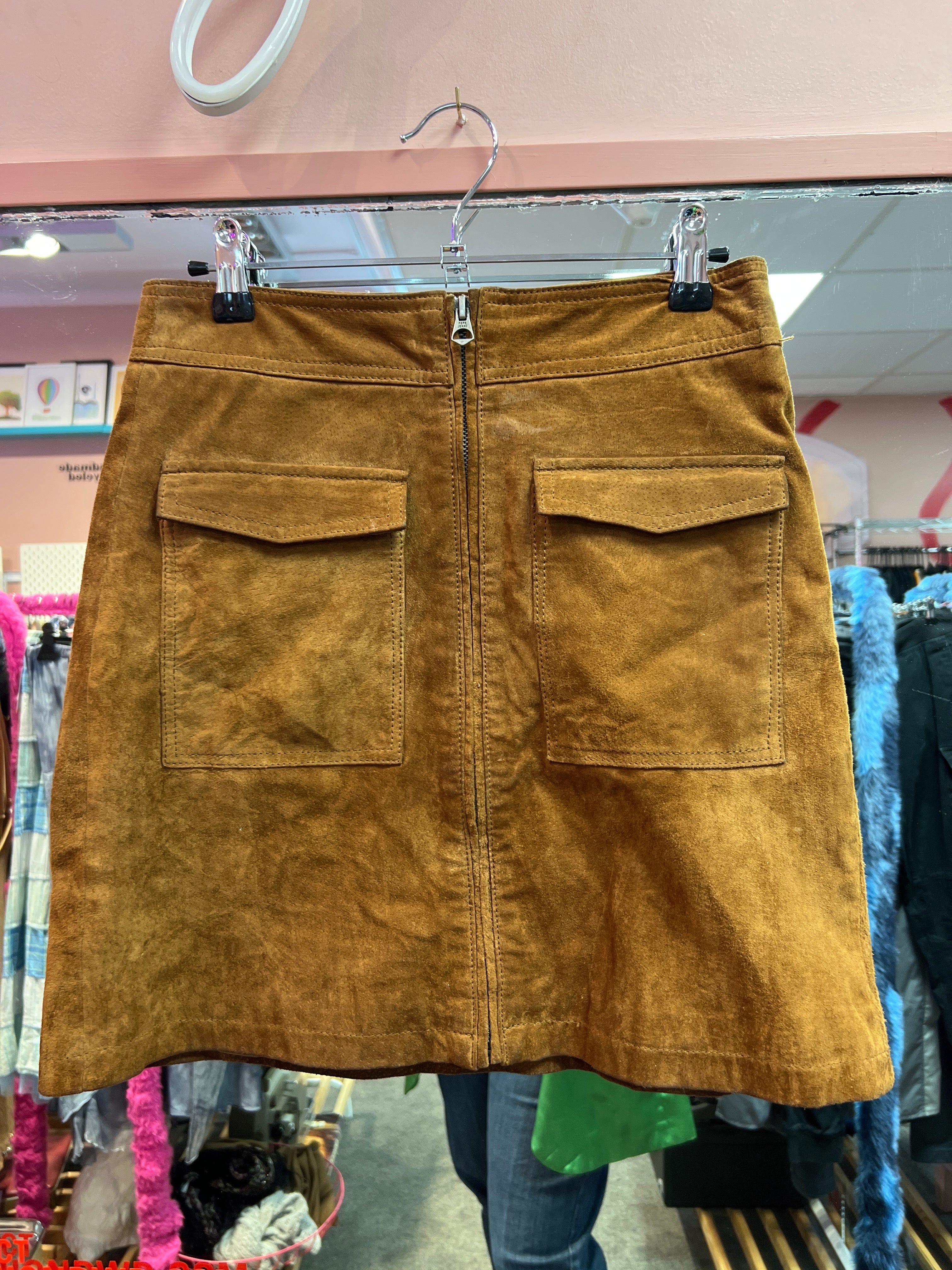 Brown Pepe Leather skirt