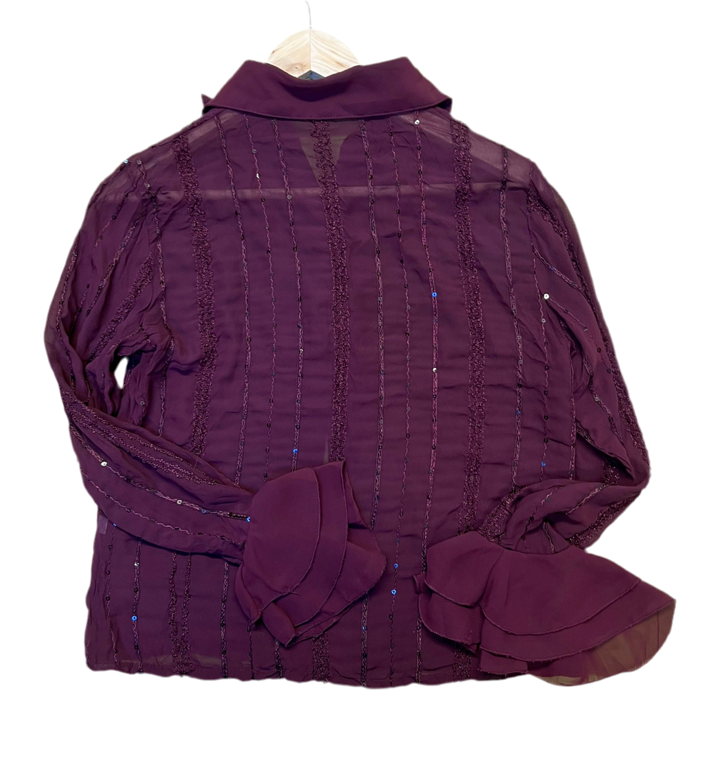 Wine Red Blouse
