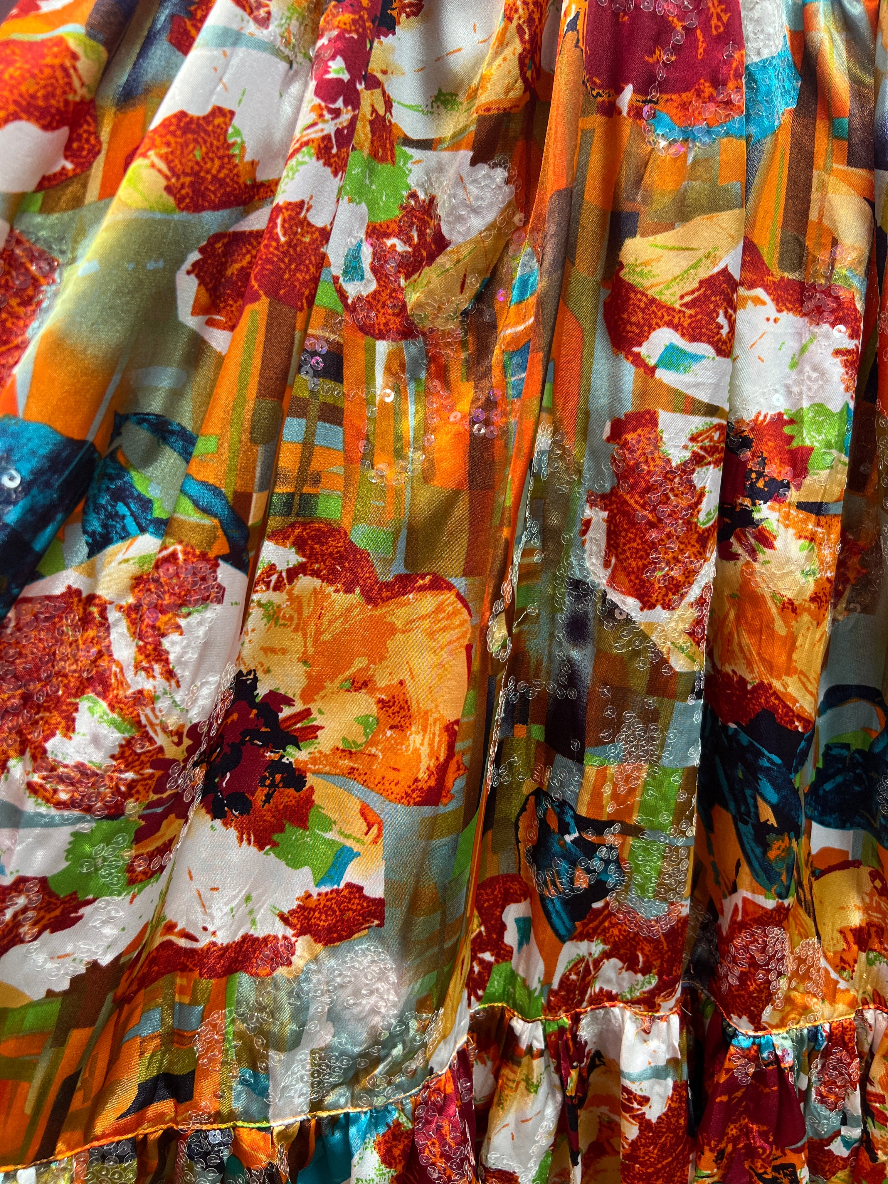 Animale orange colorful dress