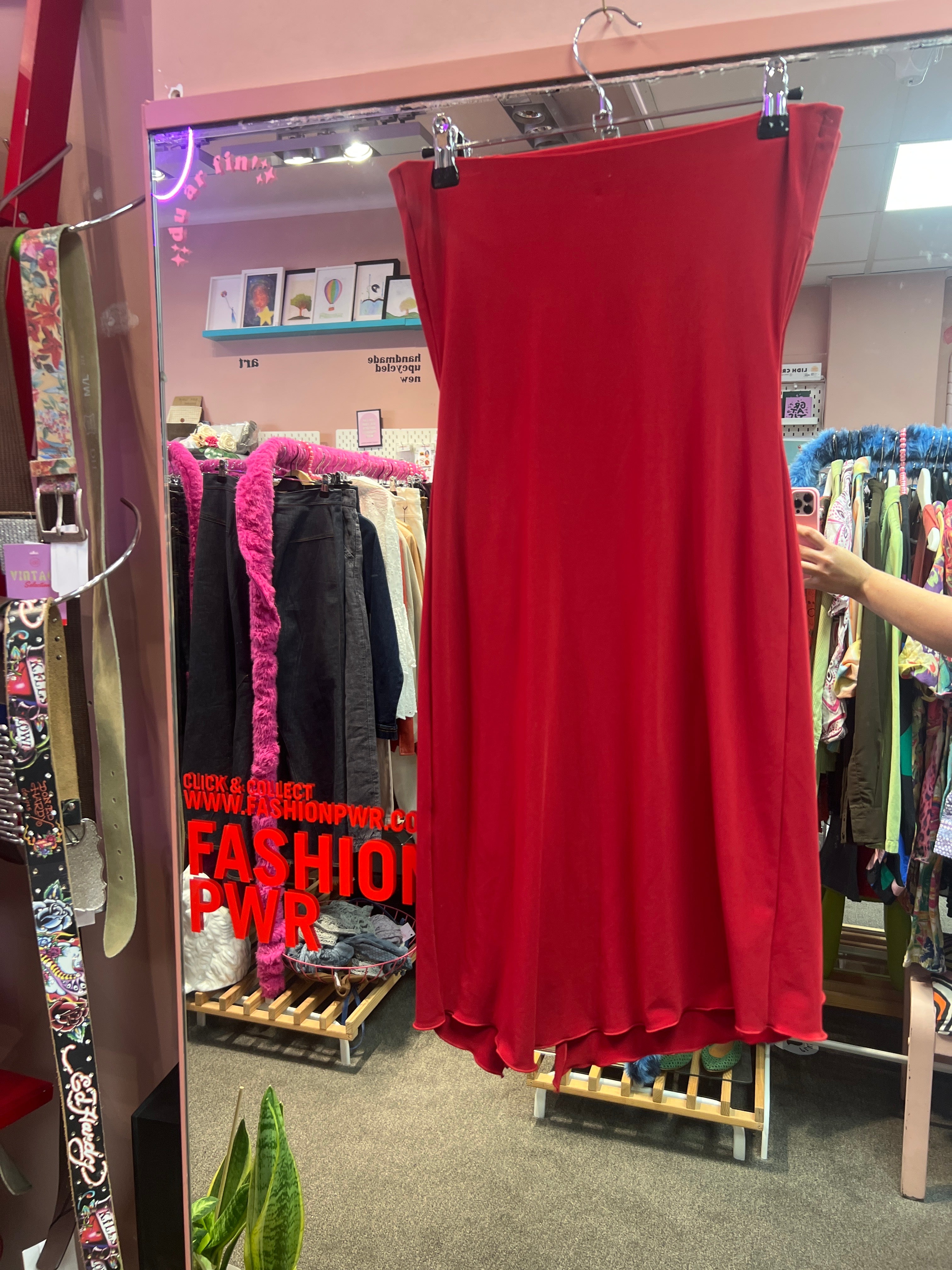Clue red wine dress