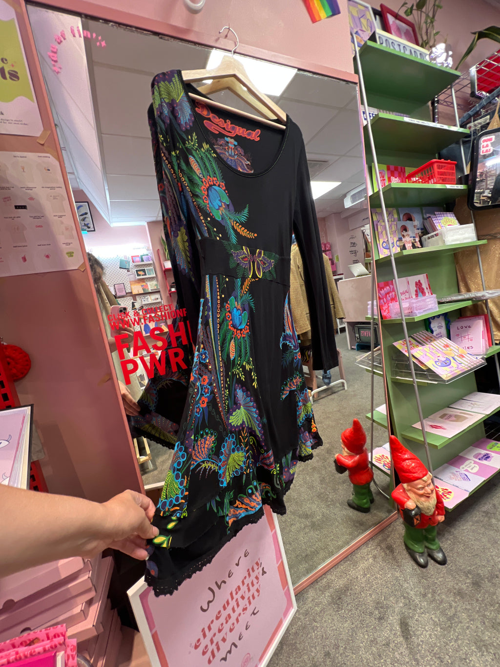 Desigual dress peacock and lotus