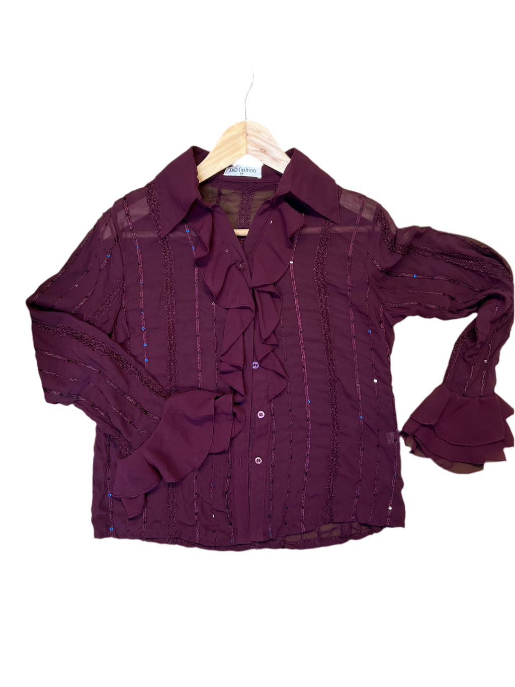 Wine Red Blouse