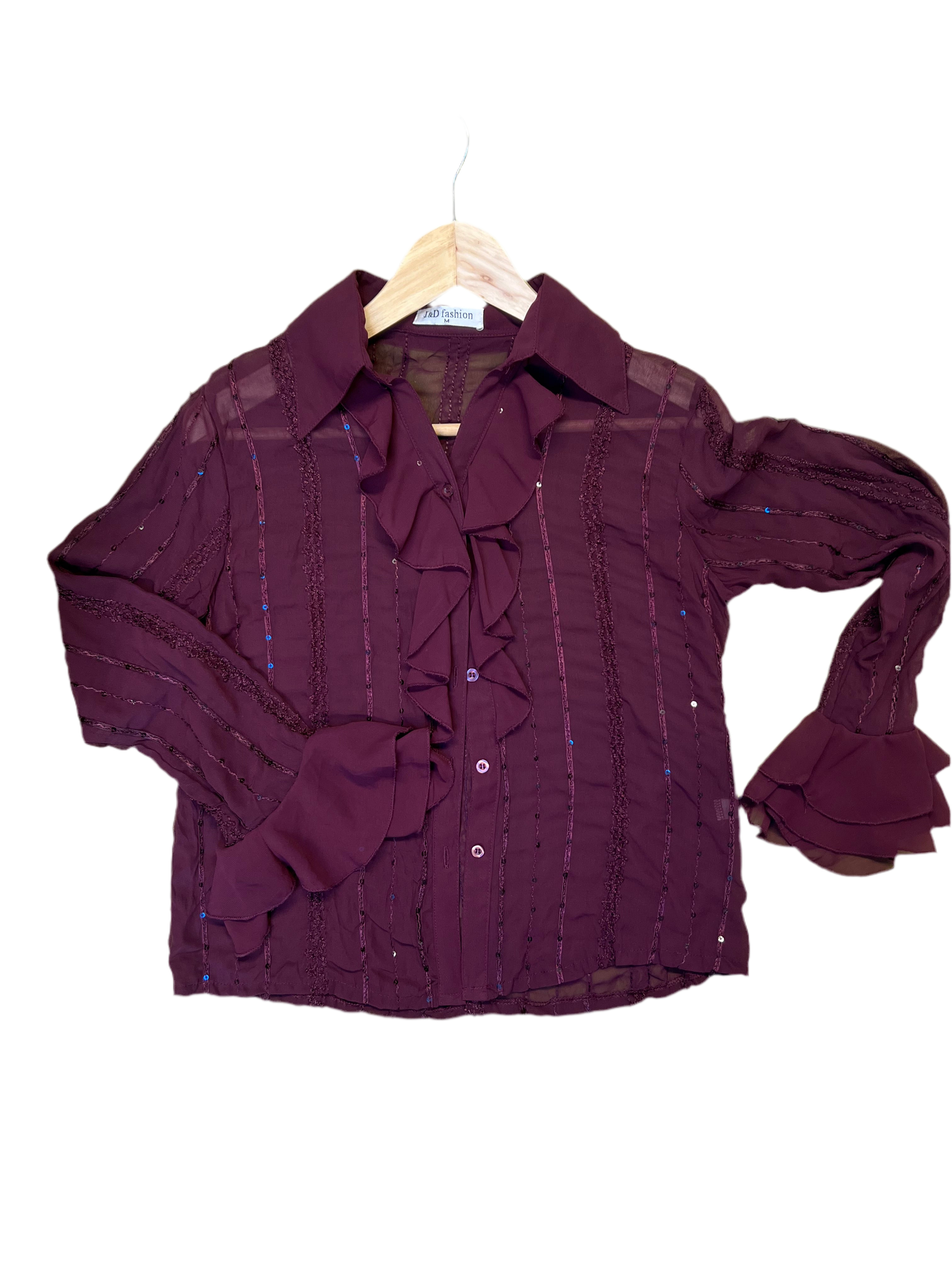 Wine Red Blouse