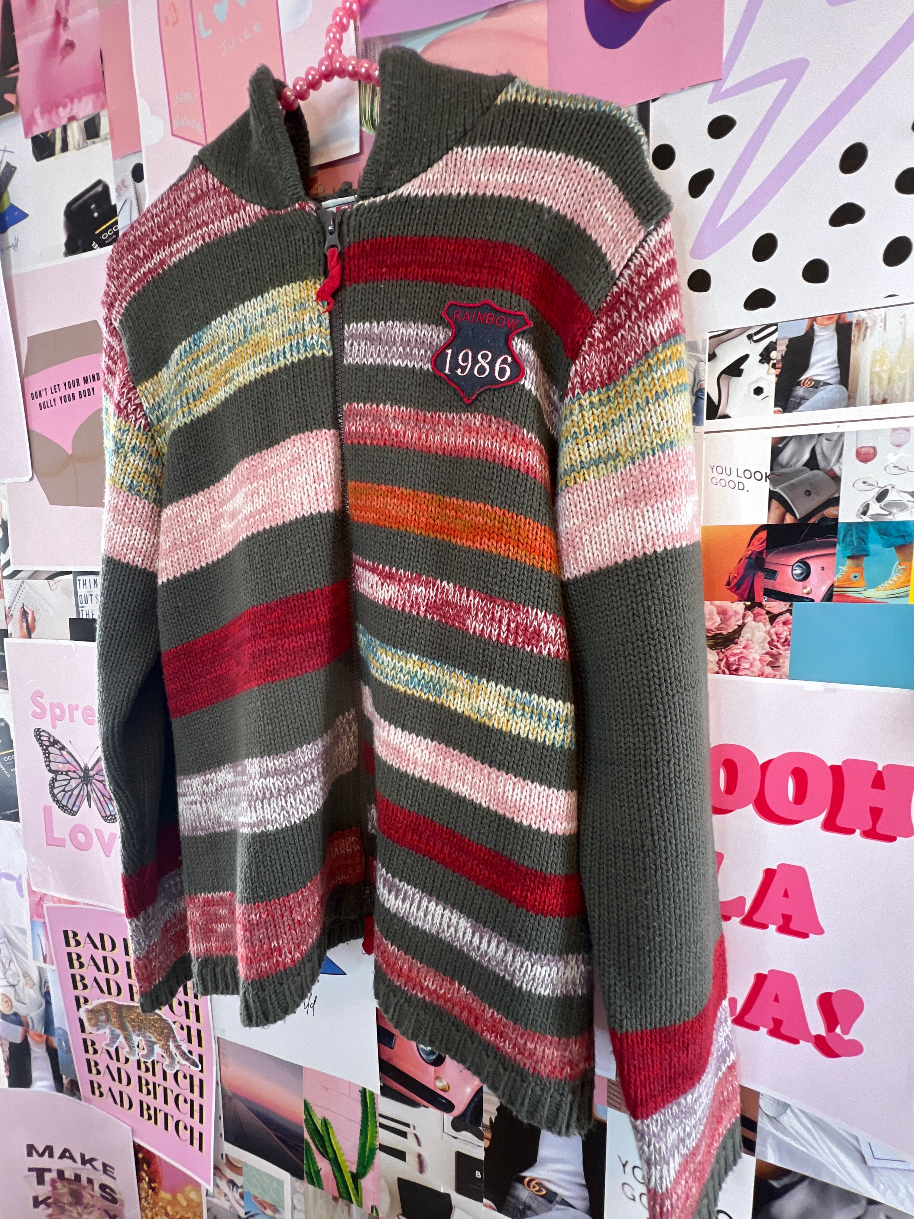 Hooded Y2K Rainbow Collection Sweater