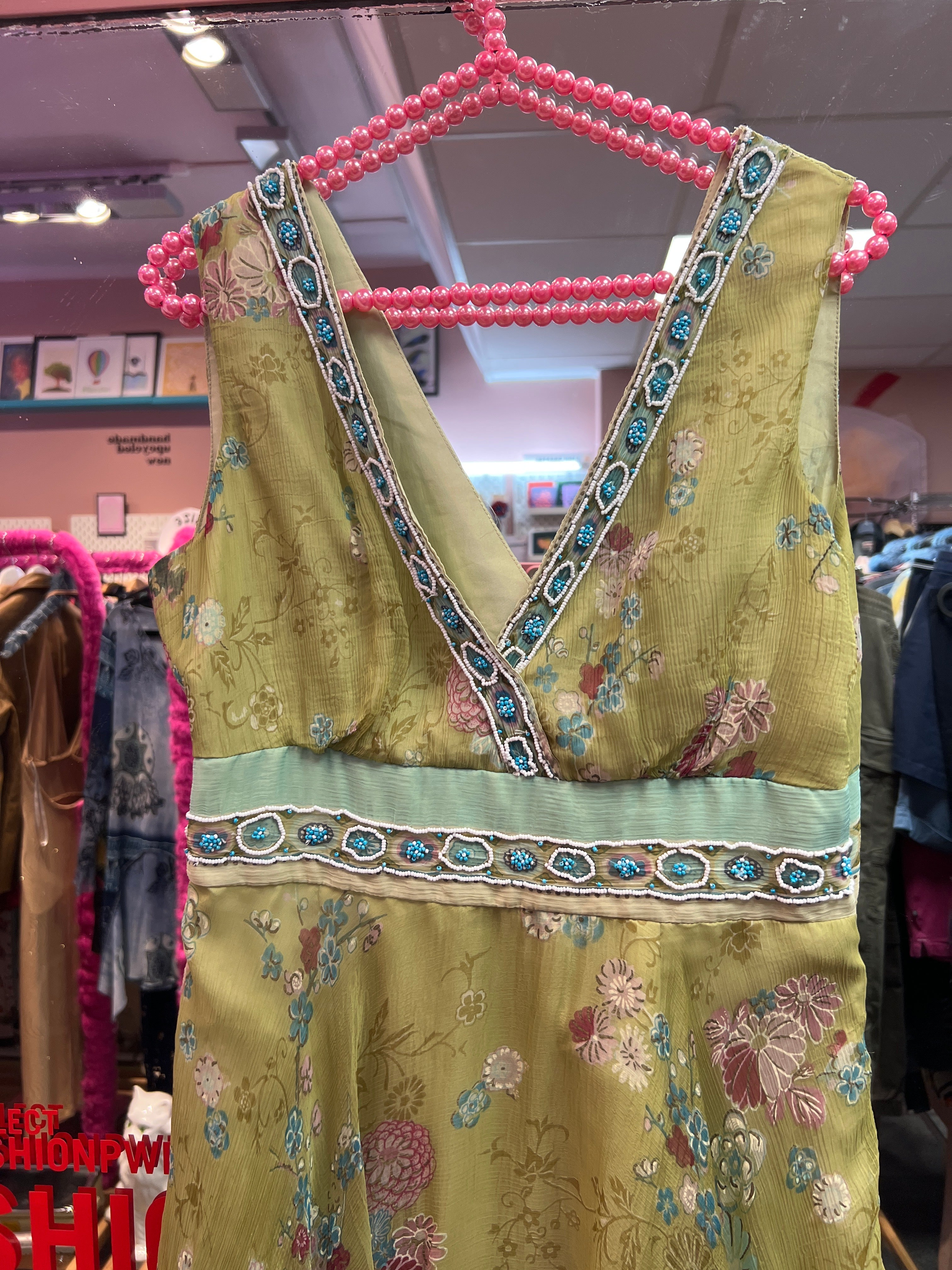 Green flower Derhy dress