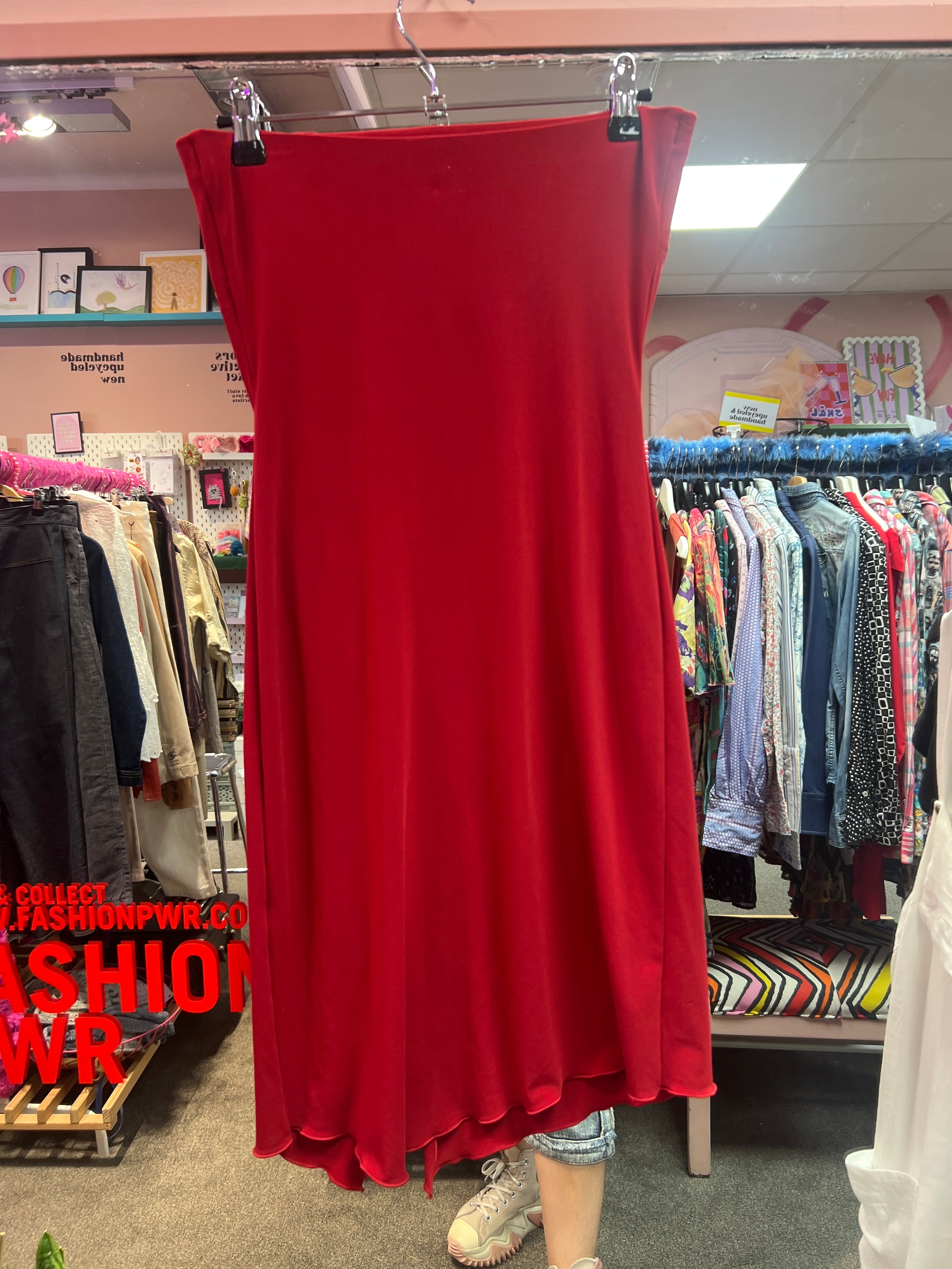 Clue red wine dress