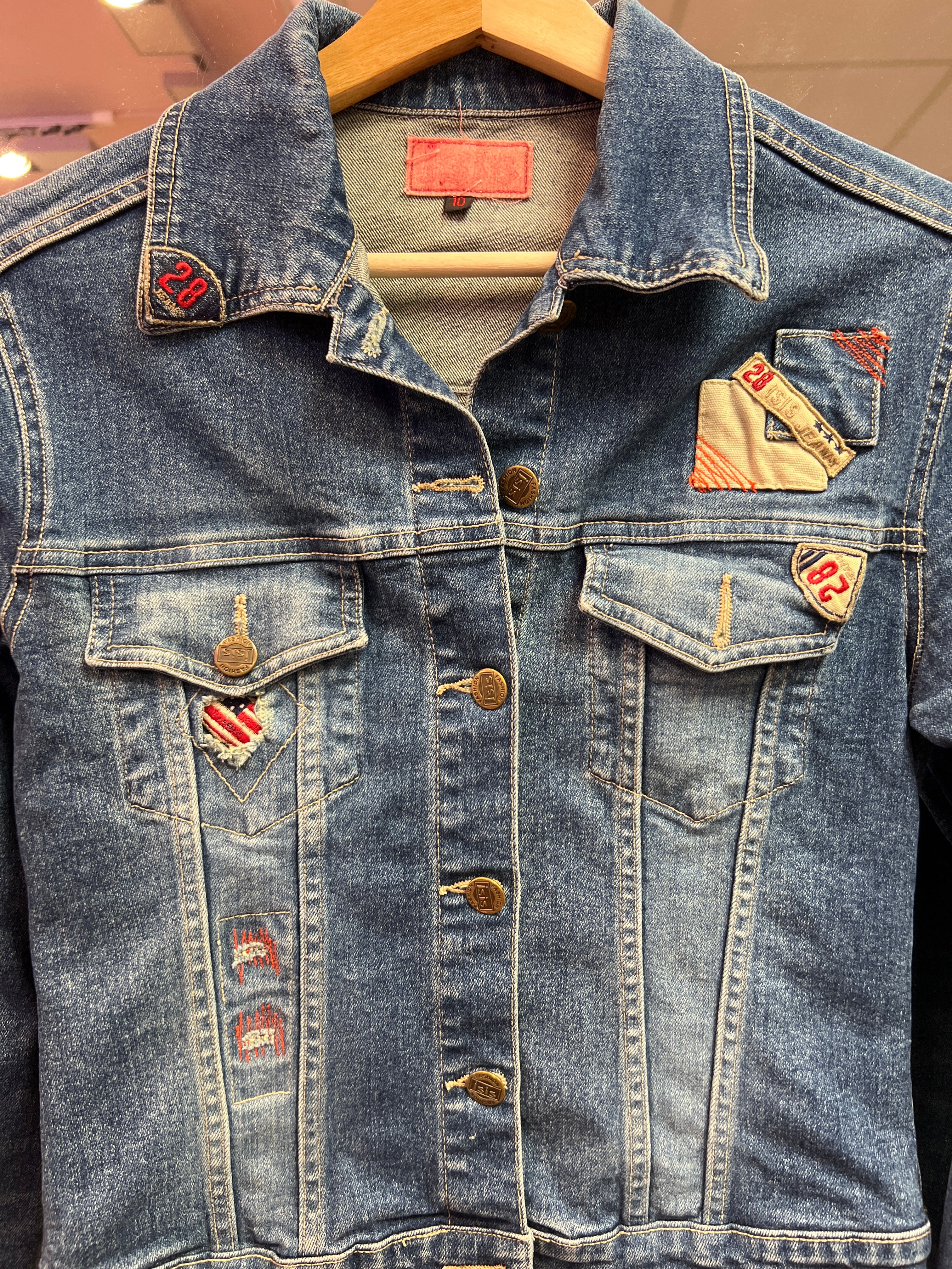 Jacket with patches