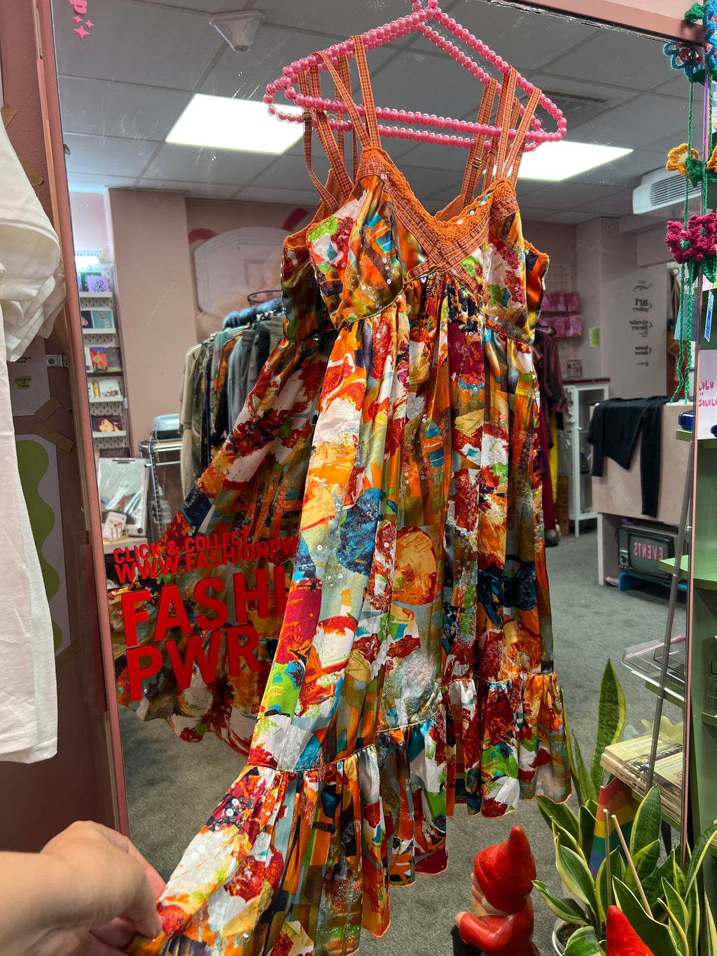 Animale orange colorful dress