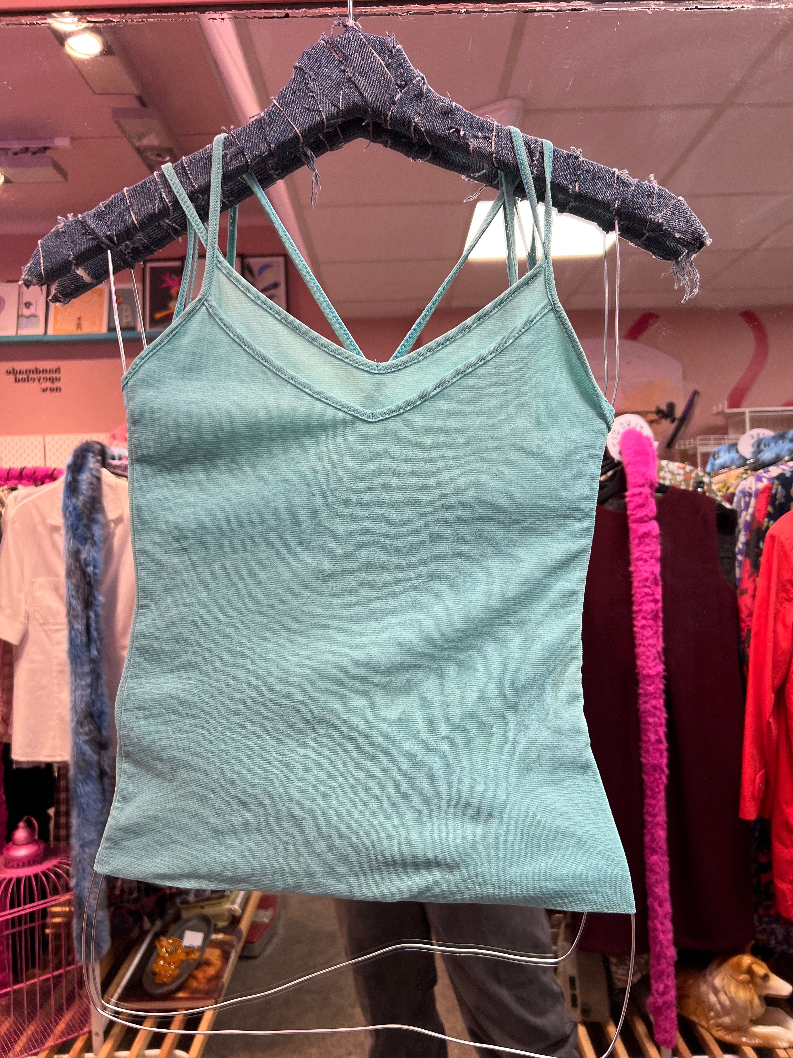 Y2K blue top Morgan de Tai