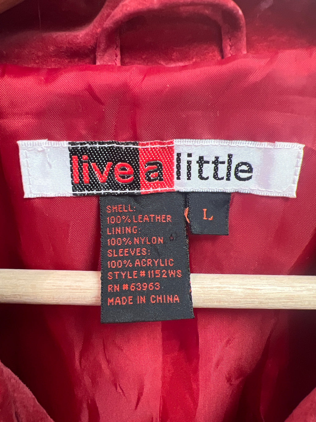 Red Leather Jacket Live a Little