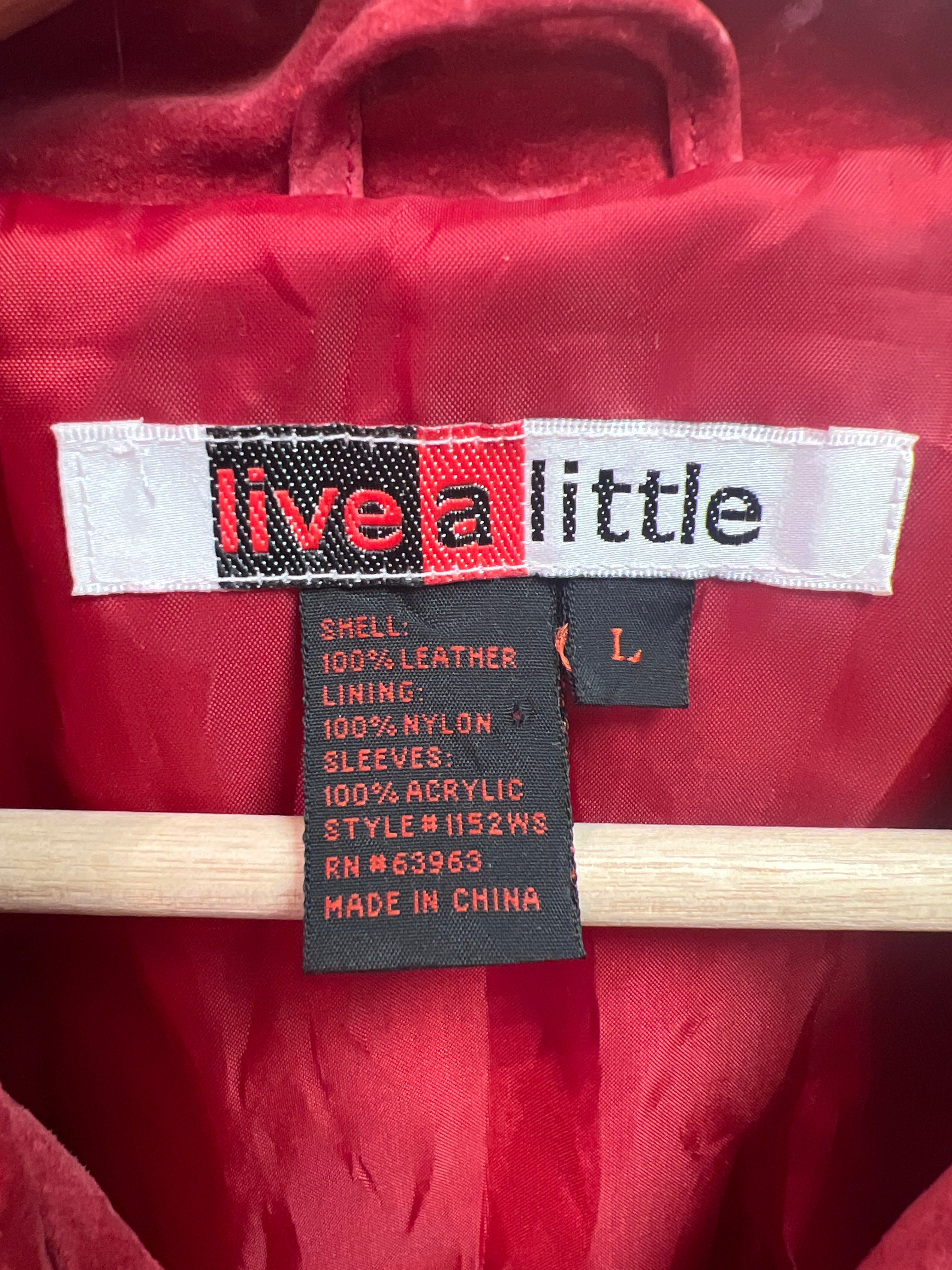 Red Leather Jacket Live a Little