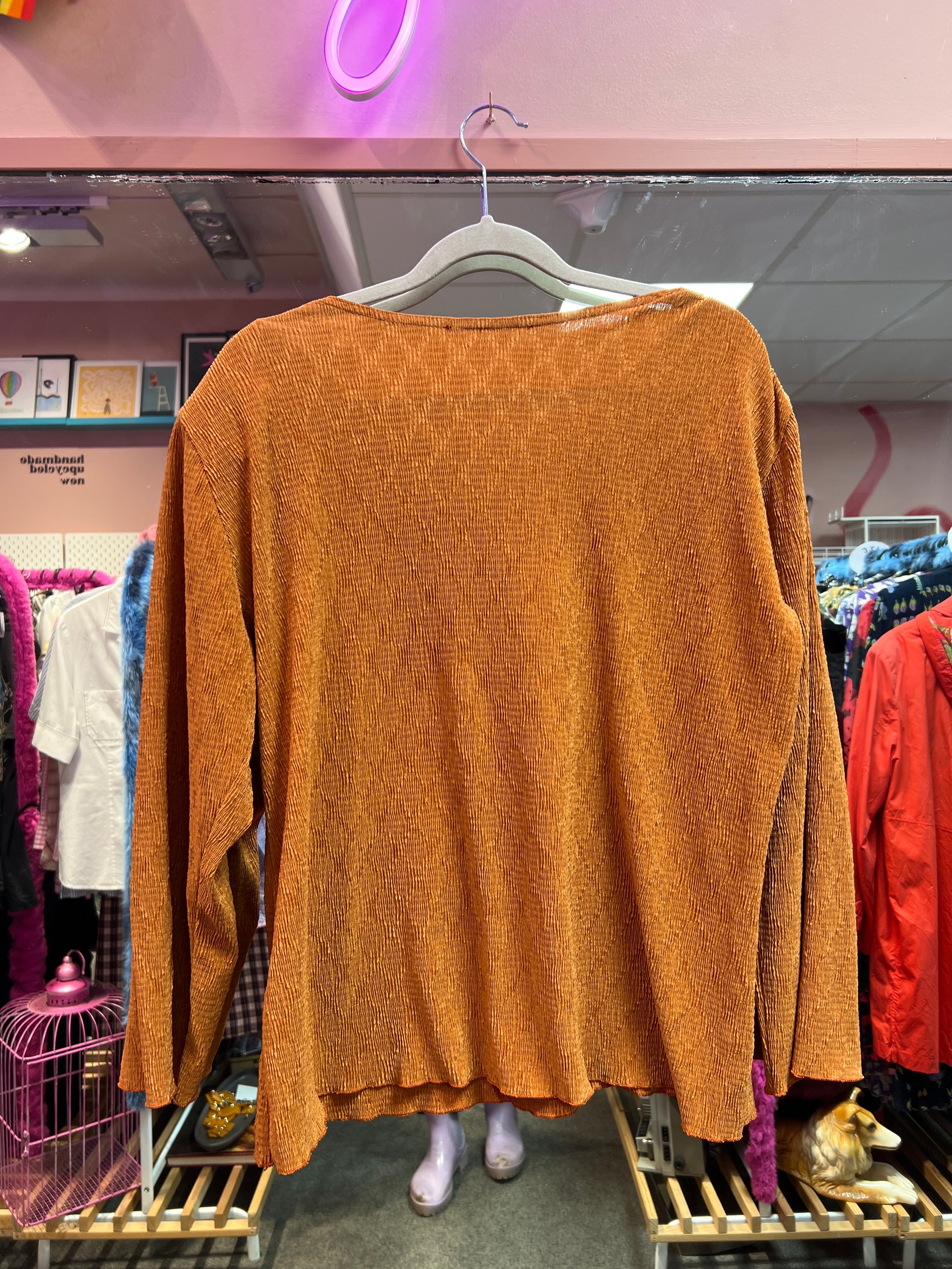Orange vintageblus