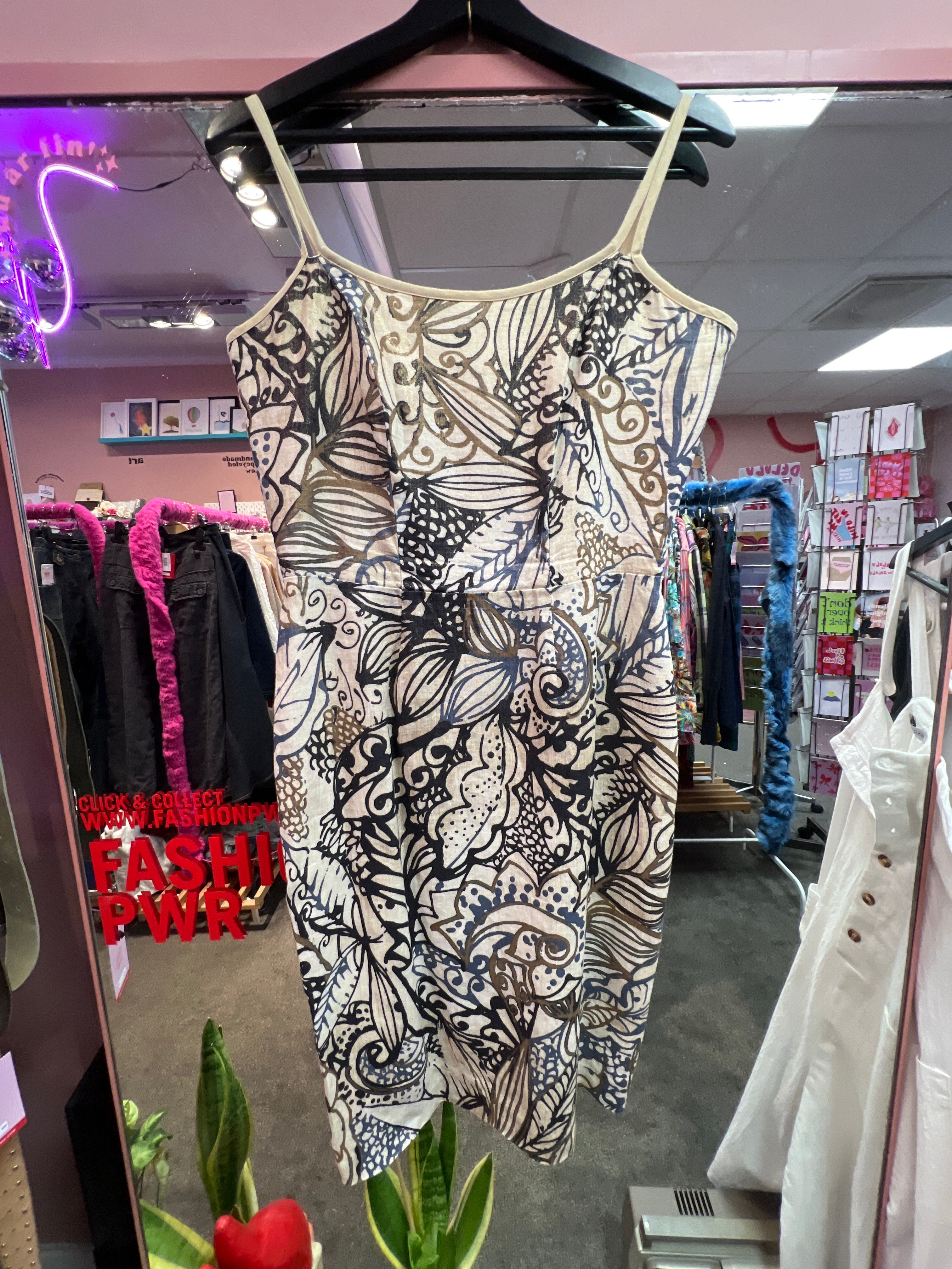 Gold accent dress