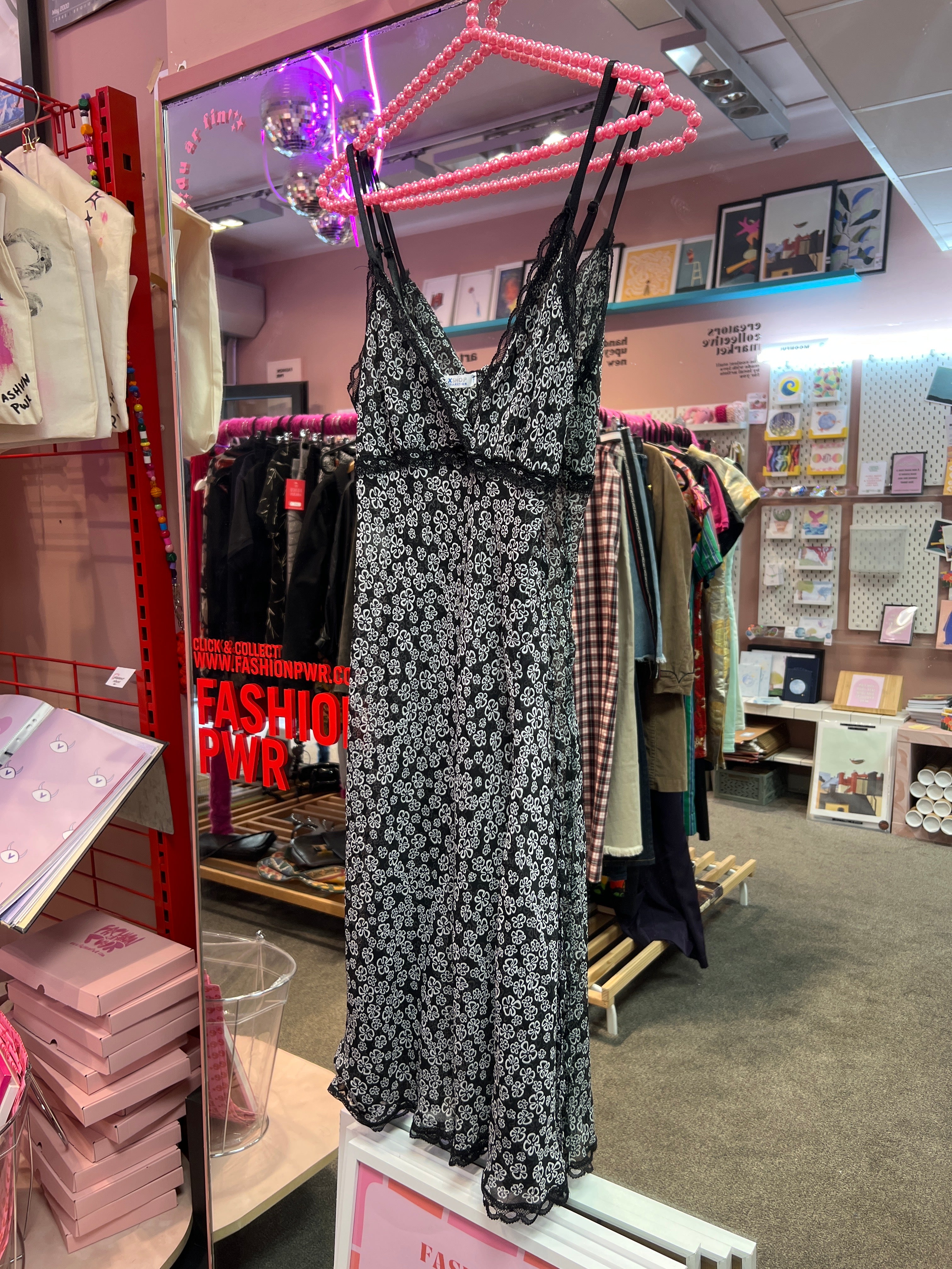 Y2K vibes see through dress flowers xshop