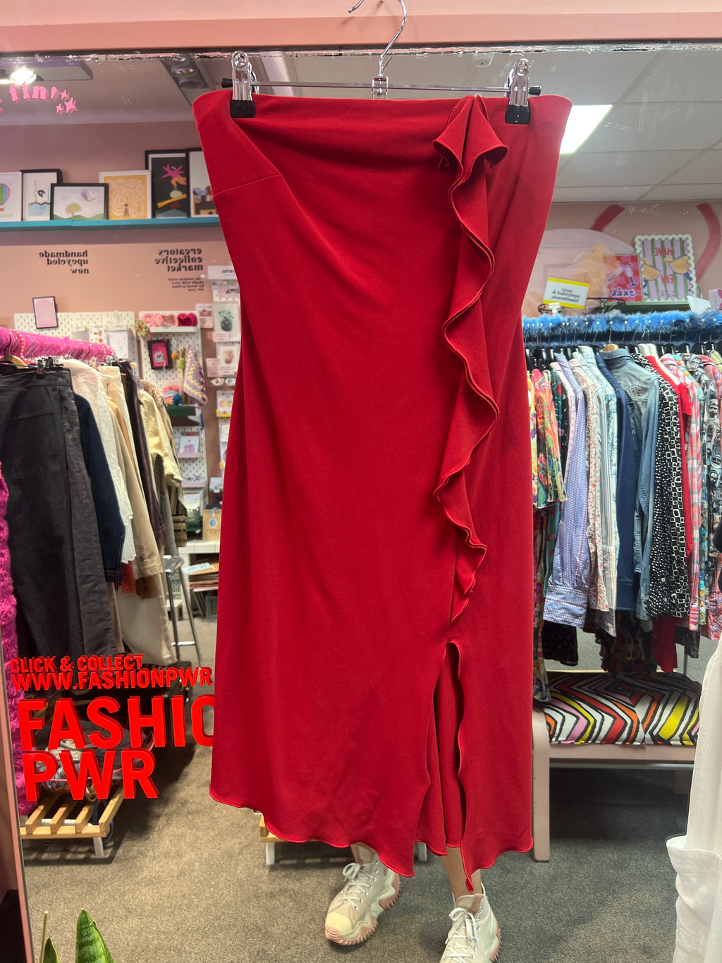 Clue red wine dress