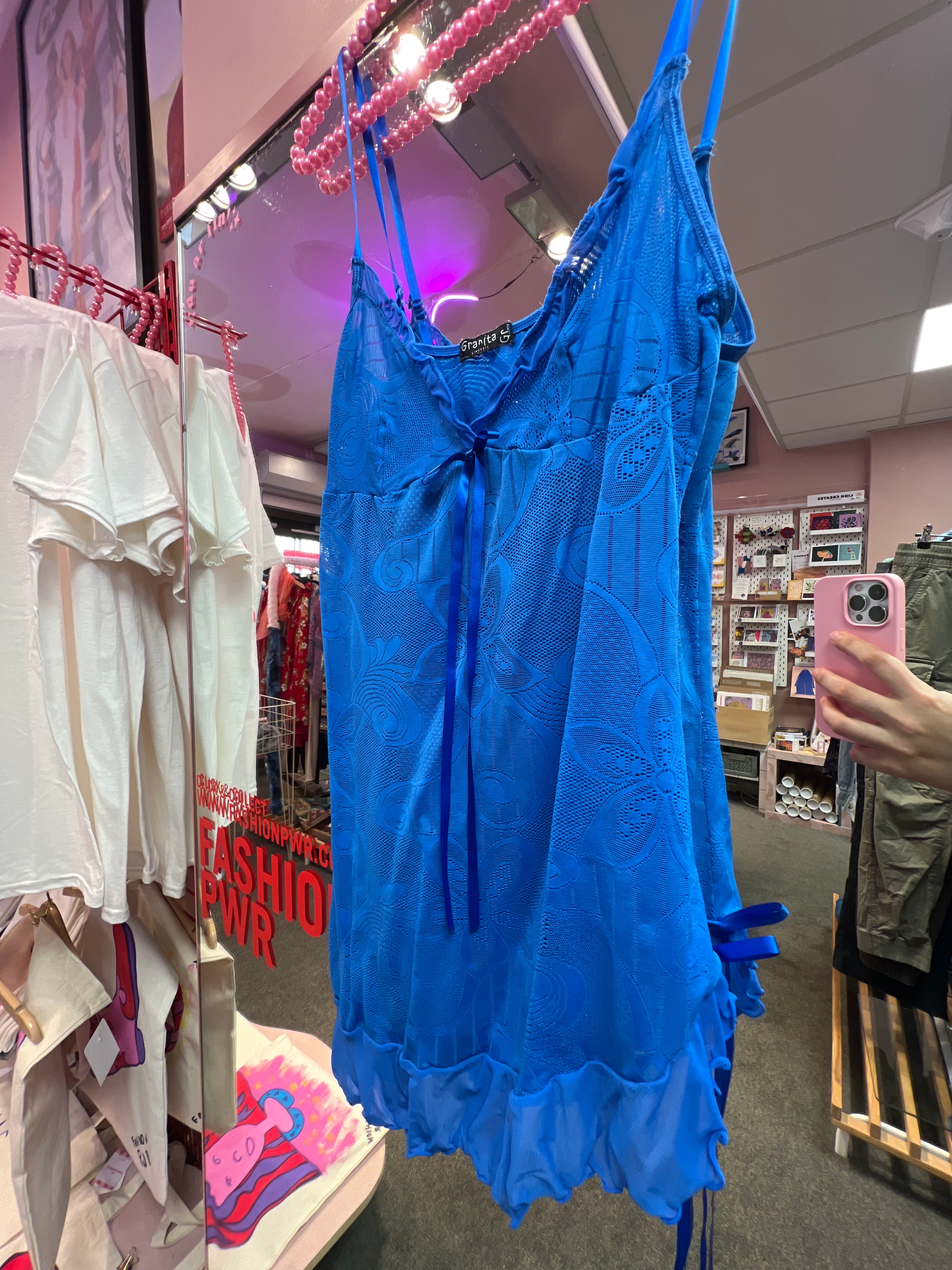 Y2k vibes blue lingerie top