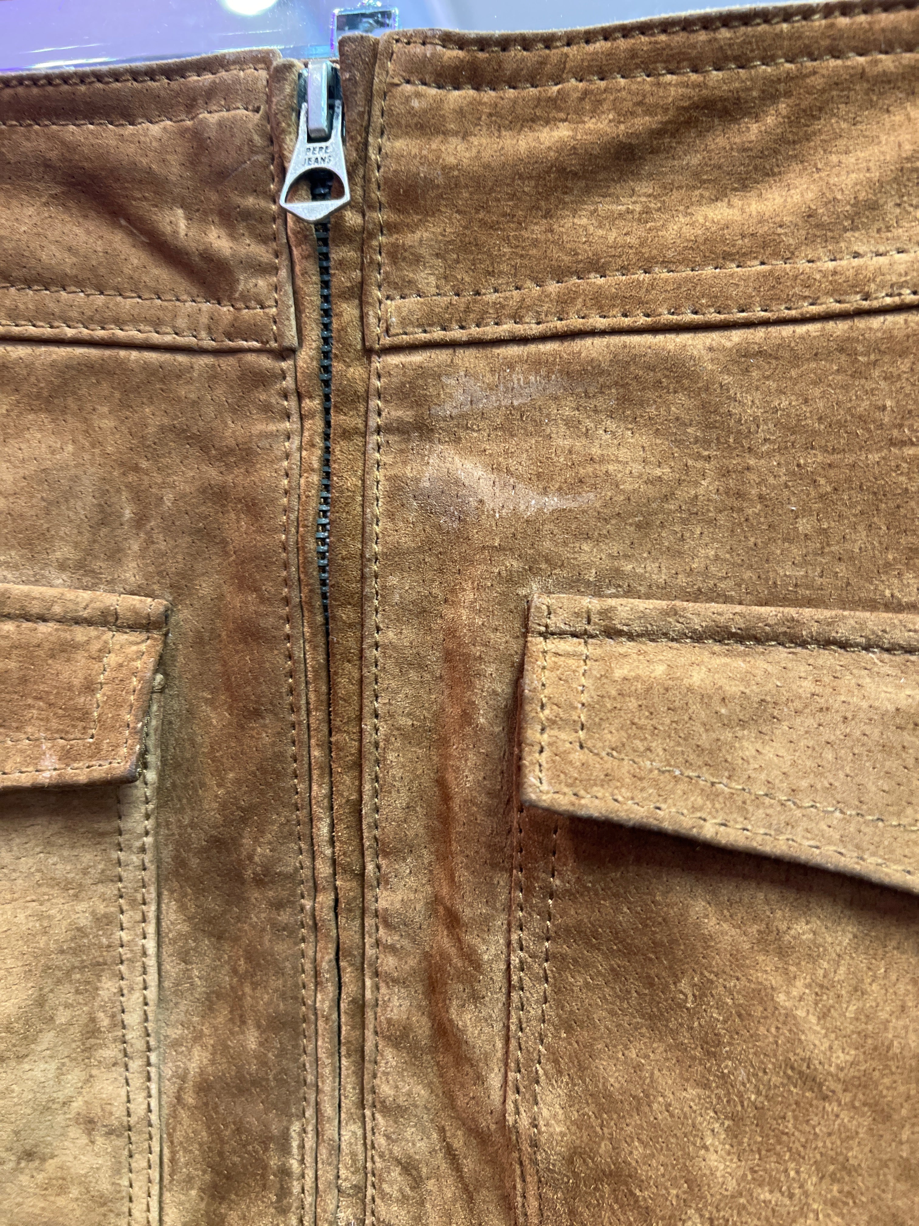 Brown Pepe Leather skirt