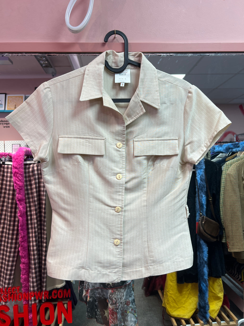 Office beige shirt