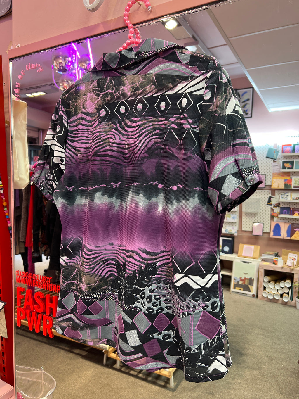 See through purple top Wissmach