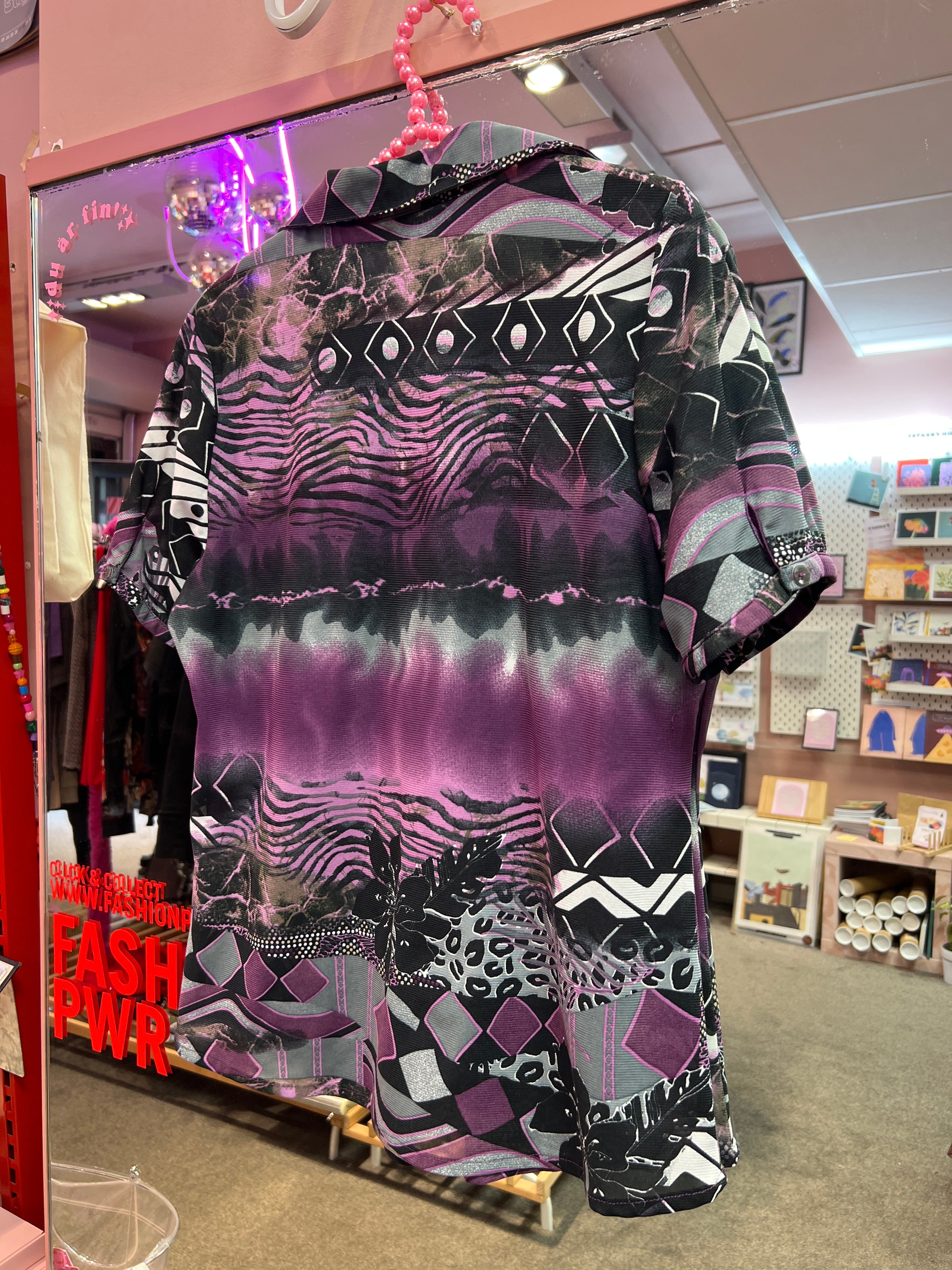 See through purple top Wissmach