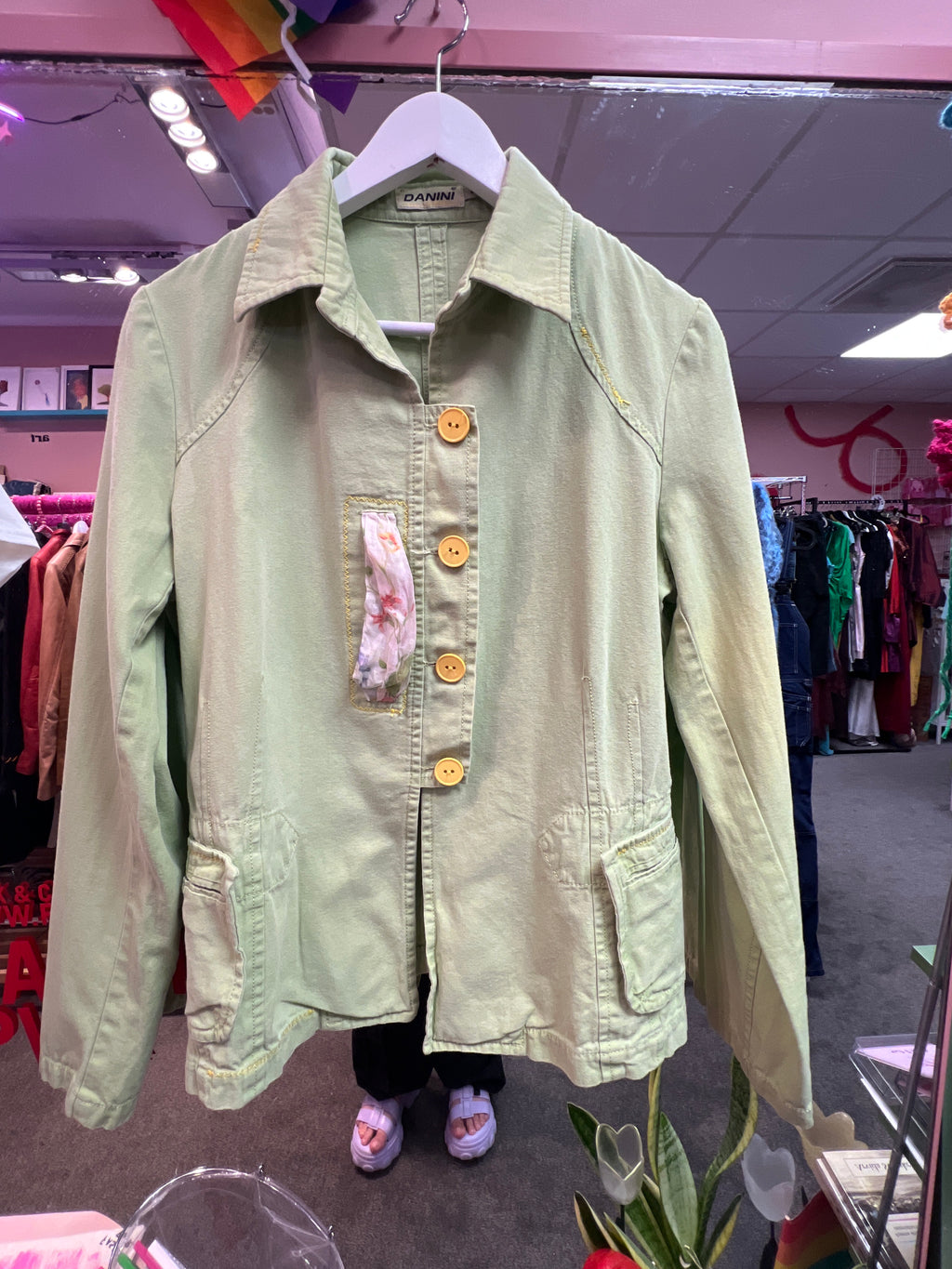 Green cotton blazer Danini
