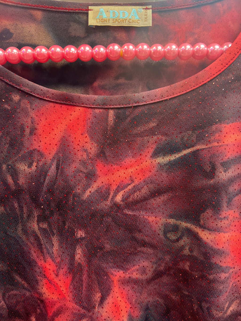 Glittery red Y2K vibes ADDA top