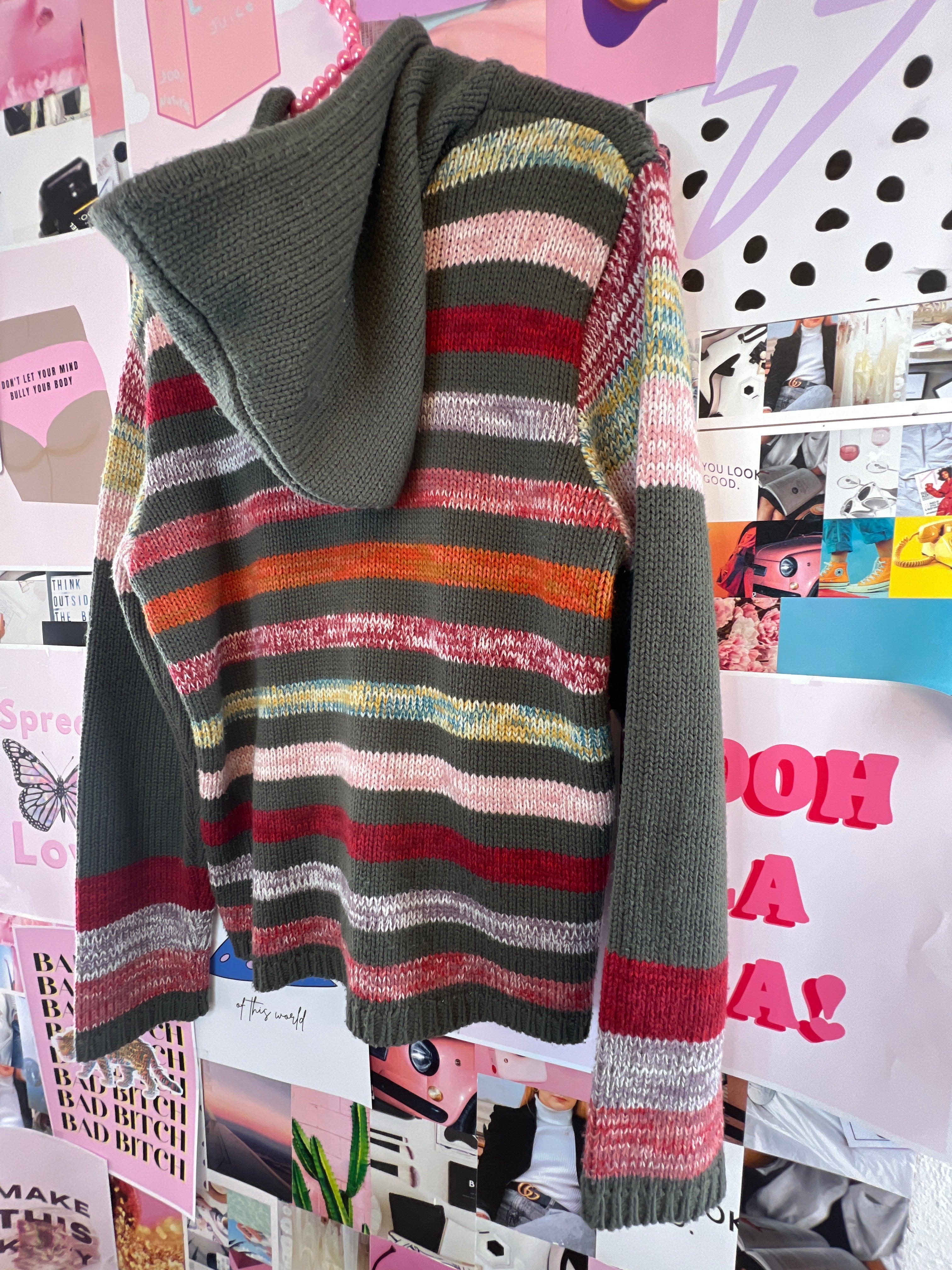 Hooded Y2K Rainbow Collection Sweater