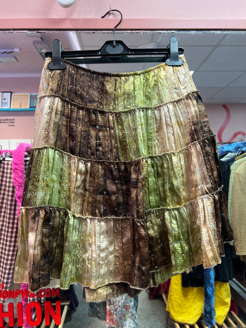 Bohemian tie-dye skirt