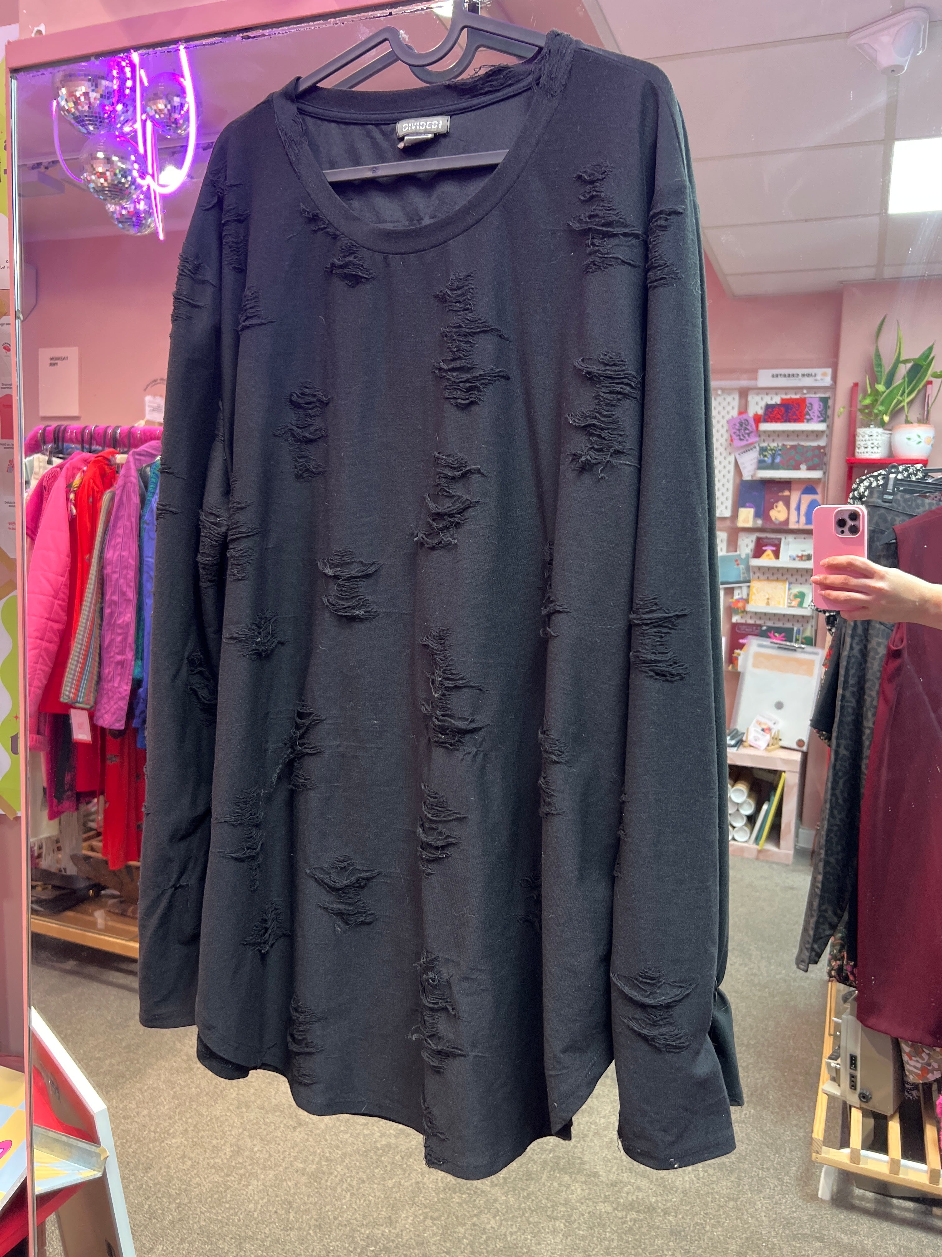 Skjorta, gotisk, rave, sliten, Divided