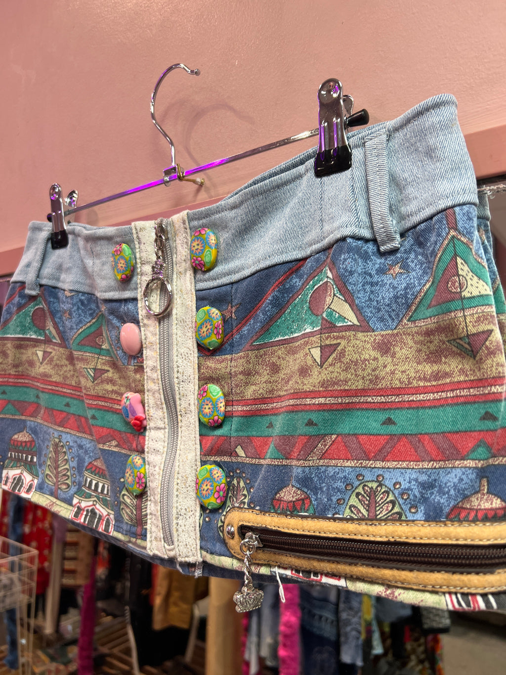 Upcycled skirt top