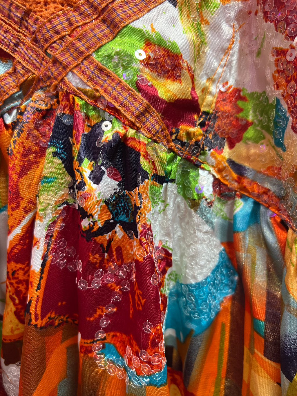 Animale orange colorful dress