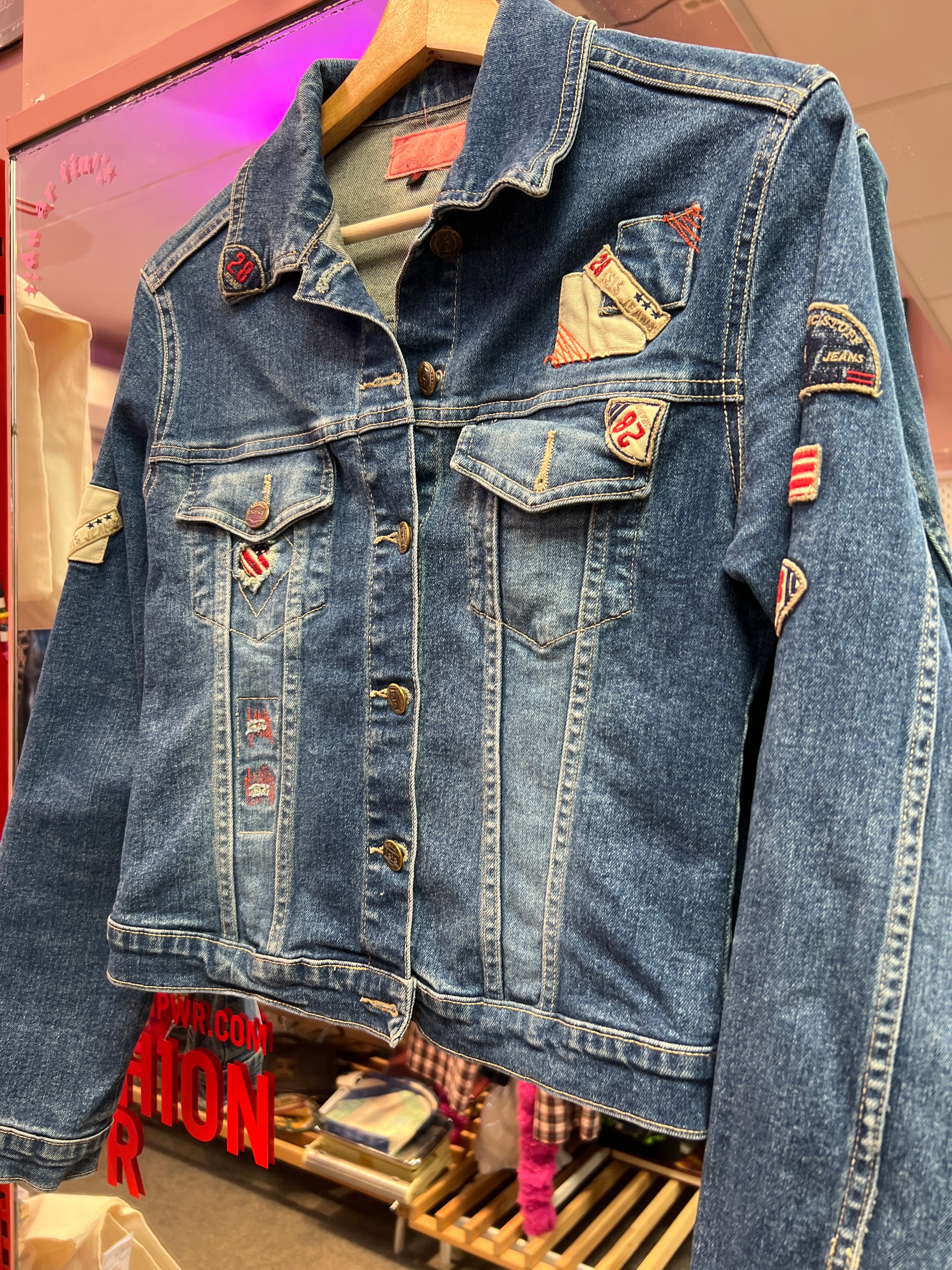 Jacket with patches